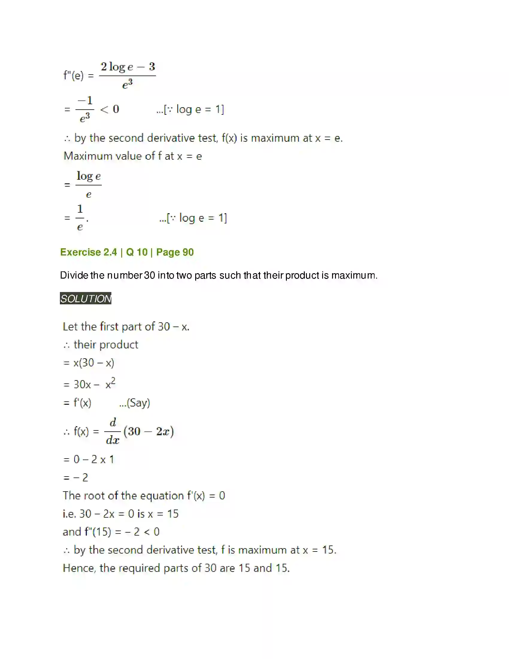 Maharashtra Board Class 12th Mathematics & Statistics-2 (Arts & Science) Applications of Derivatives Solution 91