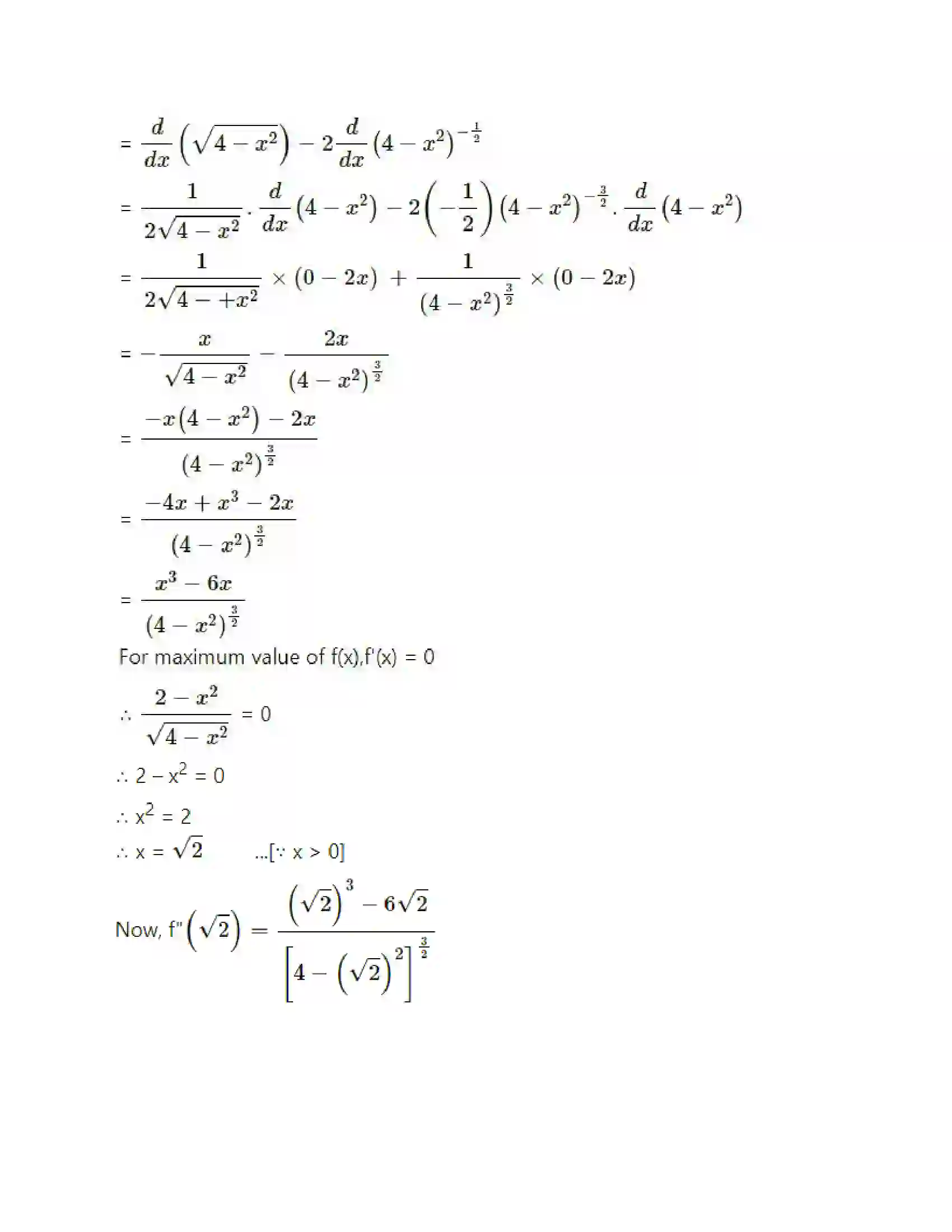 Maharashtra Board Class 12th Mathematics & Statistics-2 (Arts & Science) Applications of Derivatives Solution 97
