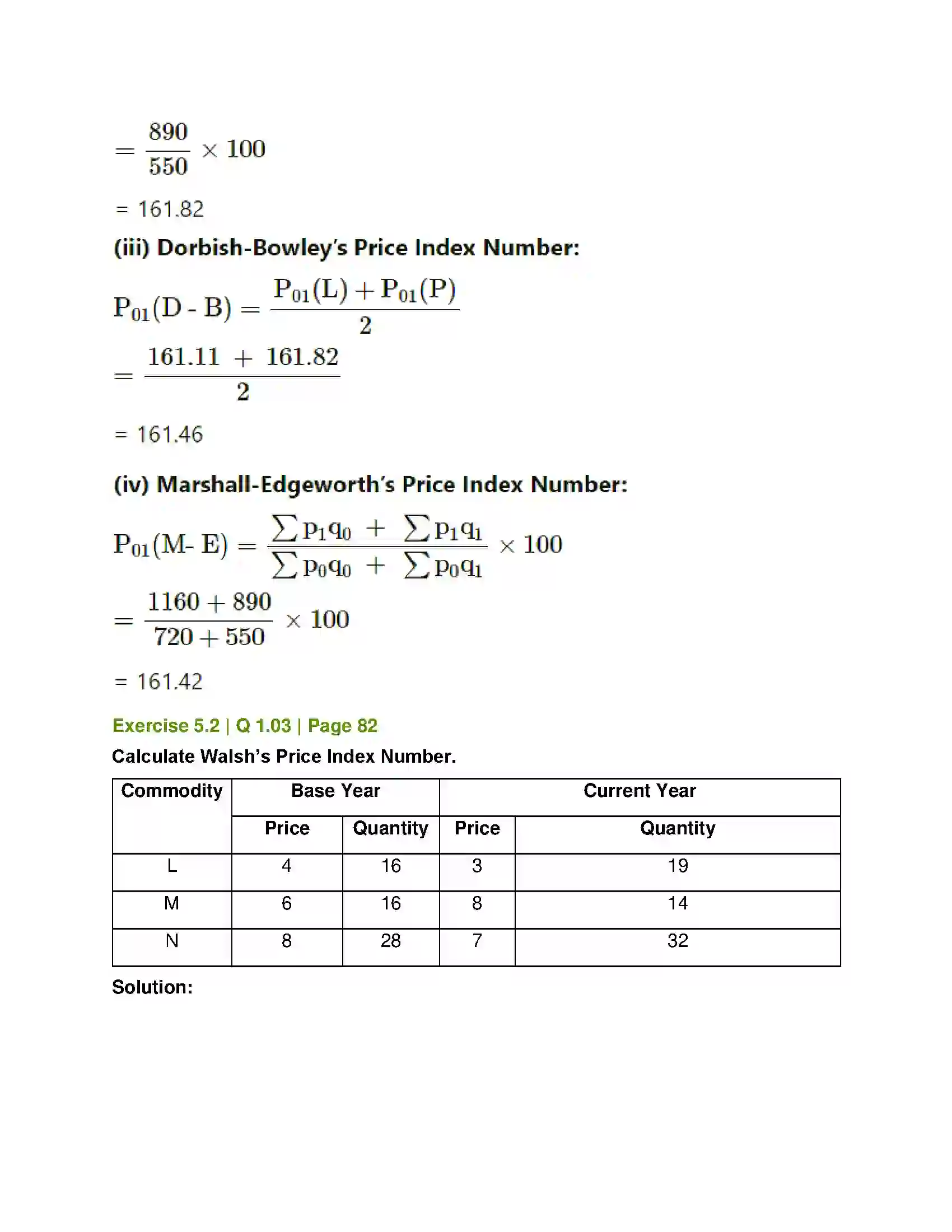 Maharashtra Board Class 12th Mathematics & Statistics-2 (Commerce) Index Numbers Solution 15