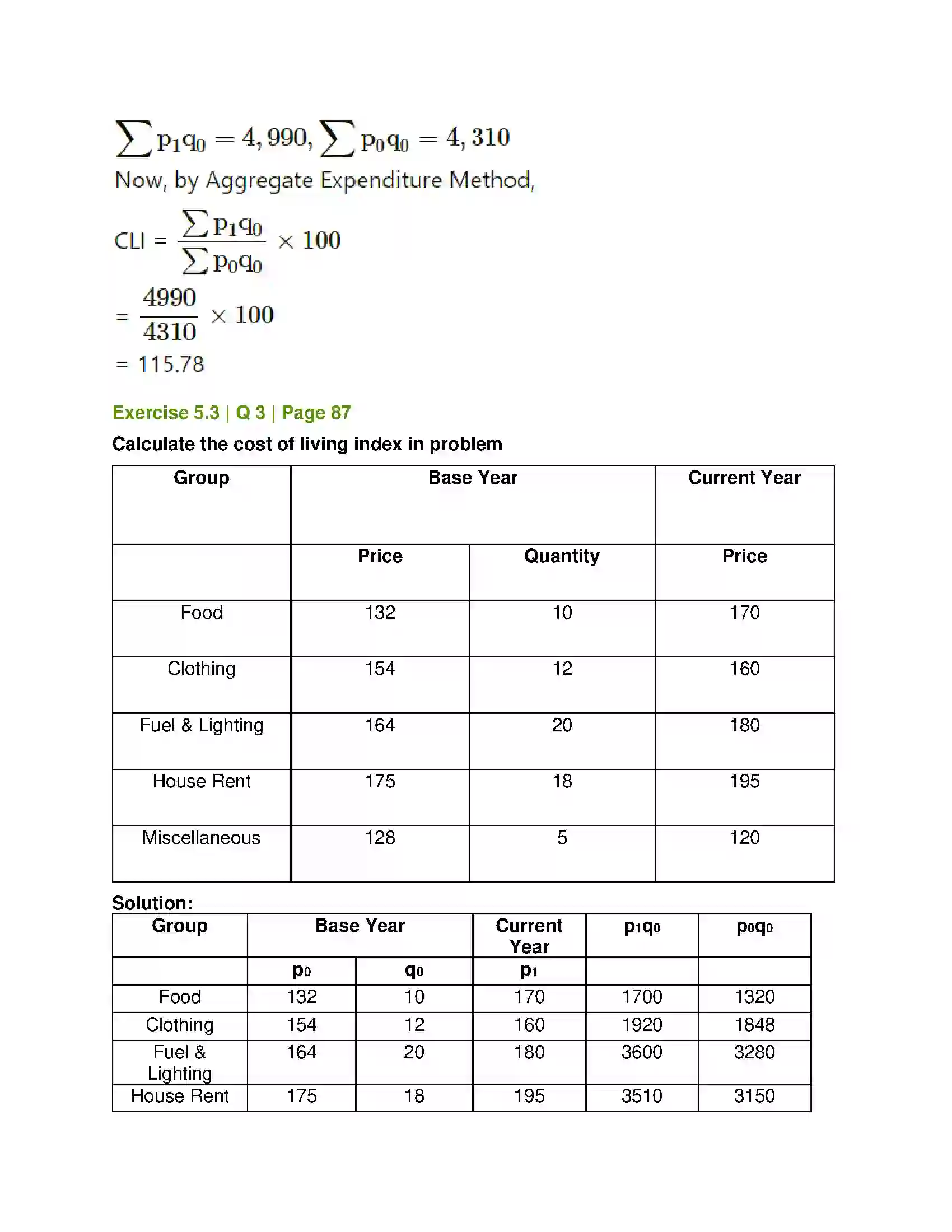 Maharashtra Board Class 12th Mathematics & Statistics-2 (Commerce) Index Numbers Solution 27