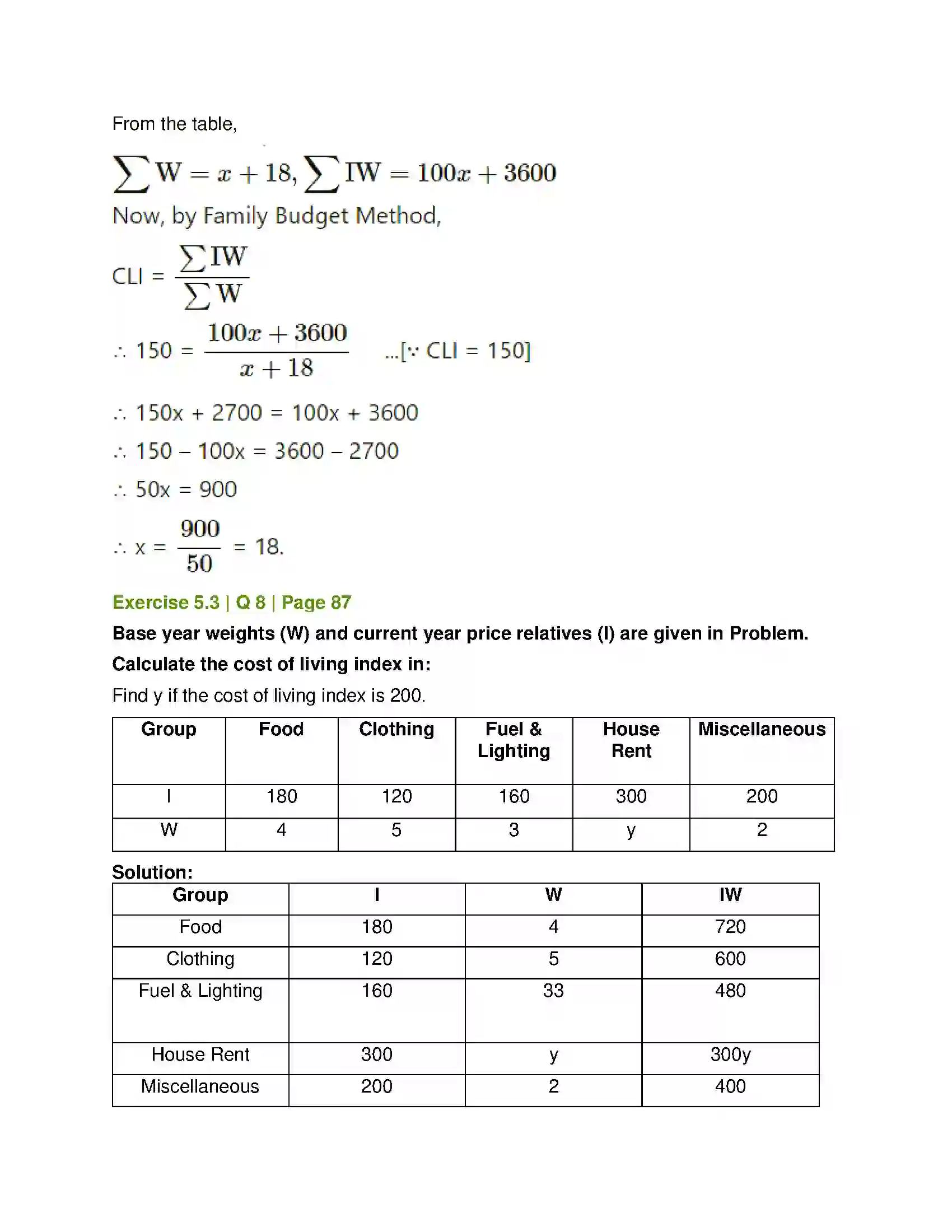 Maharashtra Board Class 12th Mathematics & Statistics-2 (Commerce) Index Numbers Solution 31