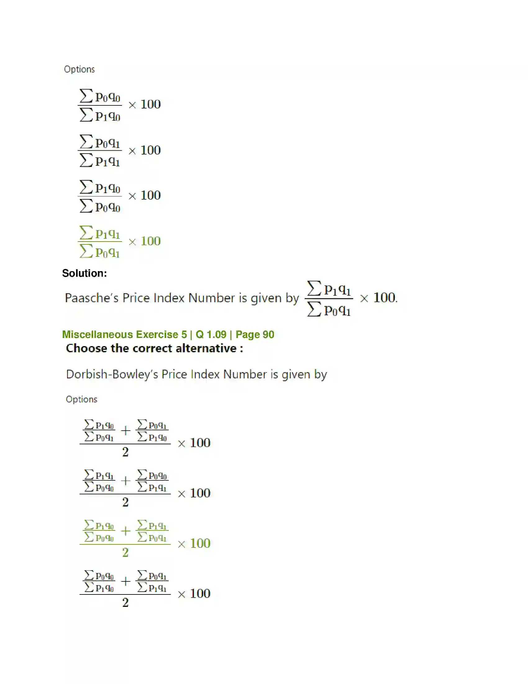 Maharashtra Board Class 12th Mathematics & Statistics-2 (Commerce) Index Numbers Solution 38