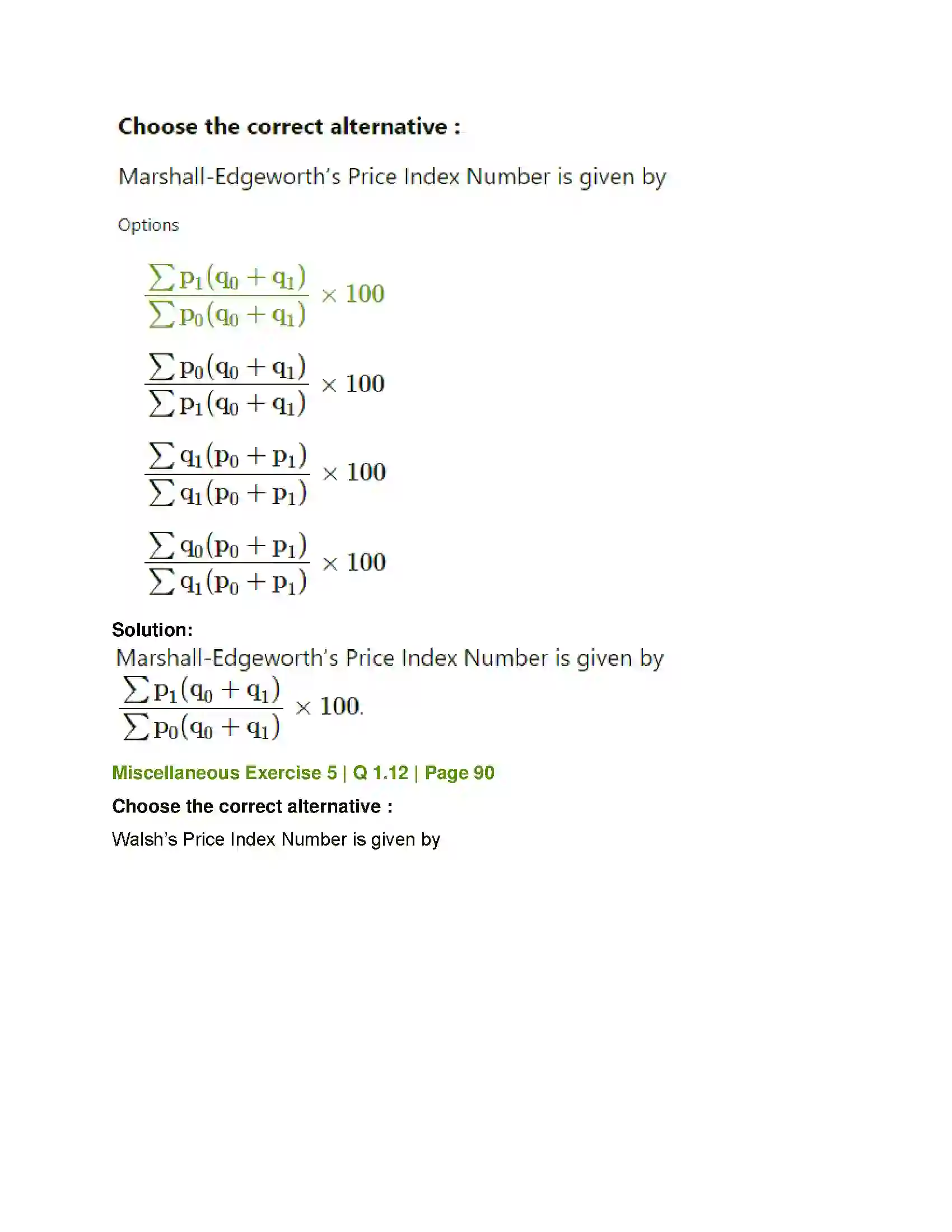 Maharashtra Board Class 12th Mathematics & Statistics-2 (Commerce) Index Numbers Solution 40