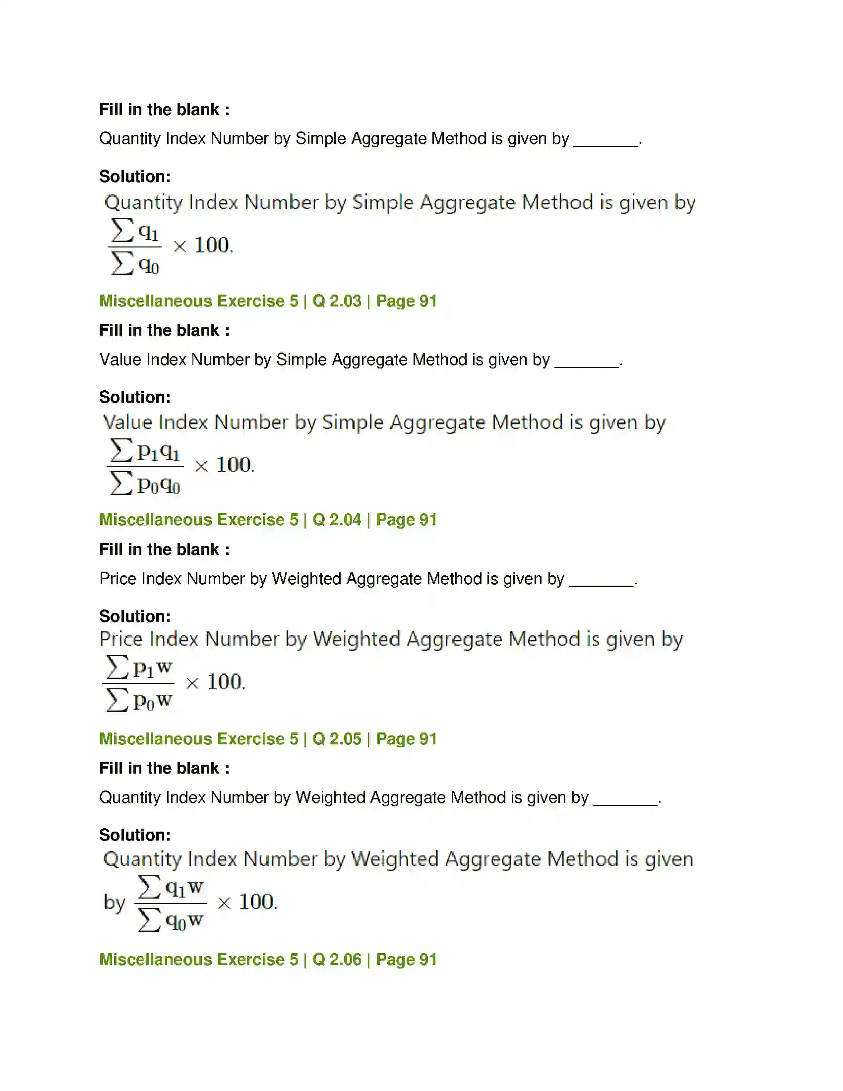 Maharashtra Board Class 12th Mathematics & Statistics-2 (Commerce) Index Numbers Solution 43
