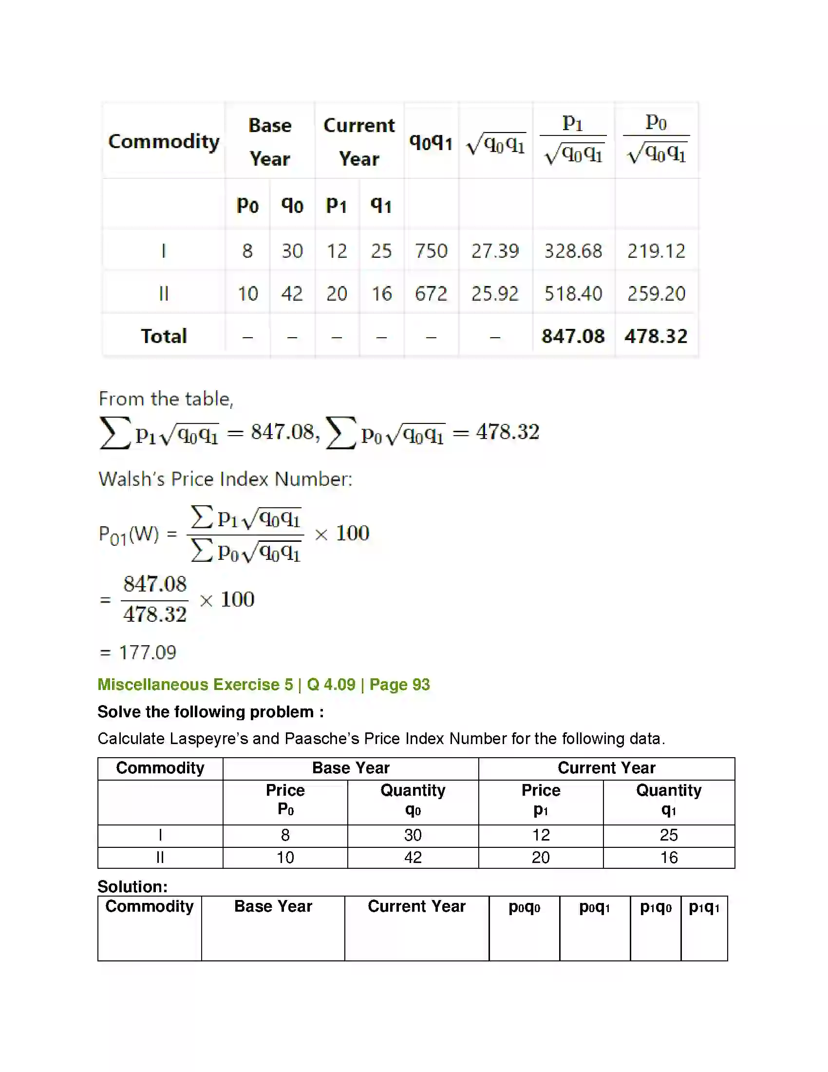 Maharashtra Board Class 12th Mathematics & Statistics-2 (Commerce) Index Numbers Solution 57