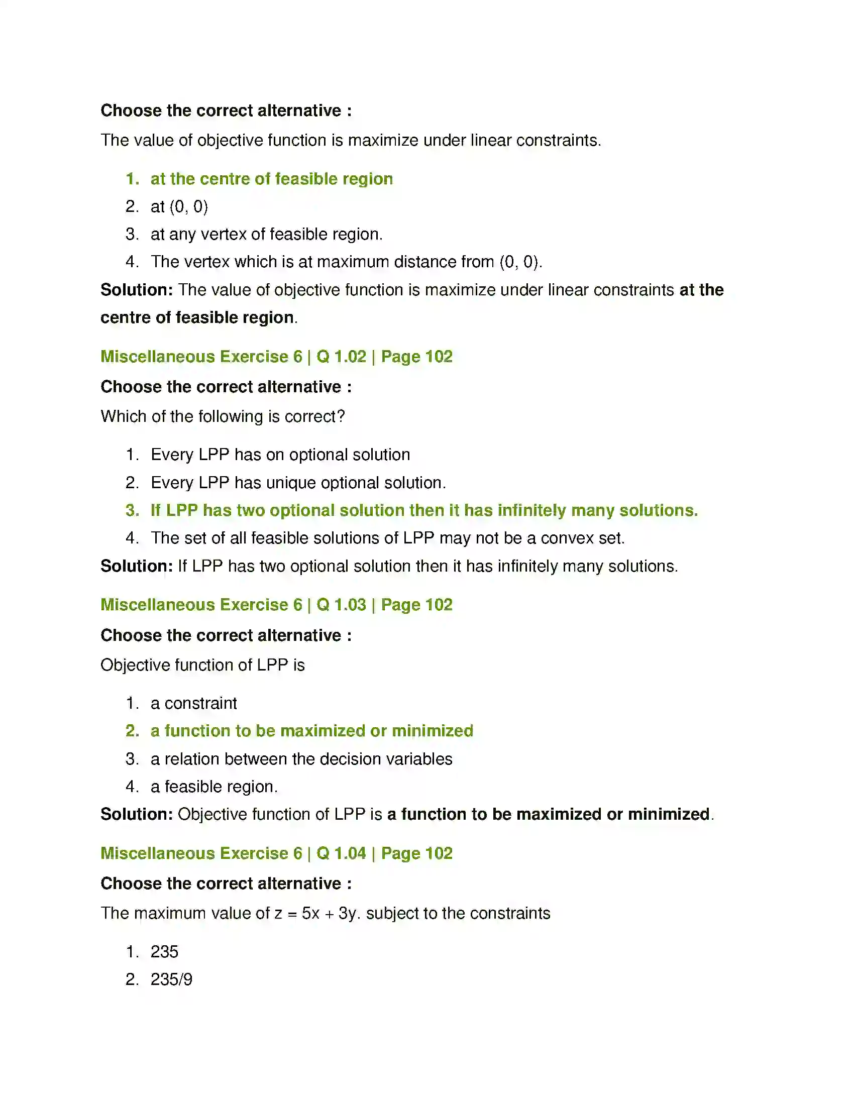 Maharashtra Board Class 12th Mathematics & Statistics-2 (Commerce) Linear Programming Solution 23