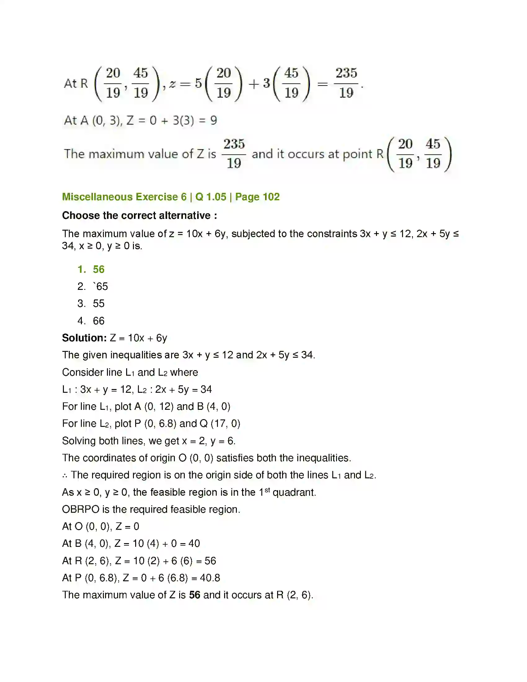 Maharashtra Board Class 12th Mathematics & Statistics-2 (Commerce) Linear Programming Solution 25