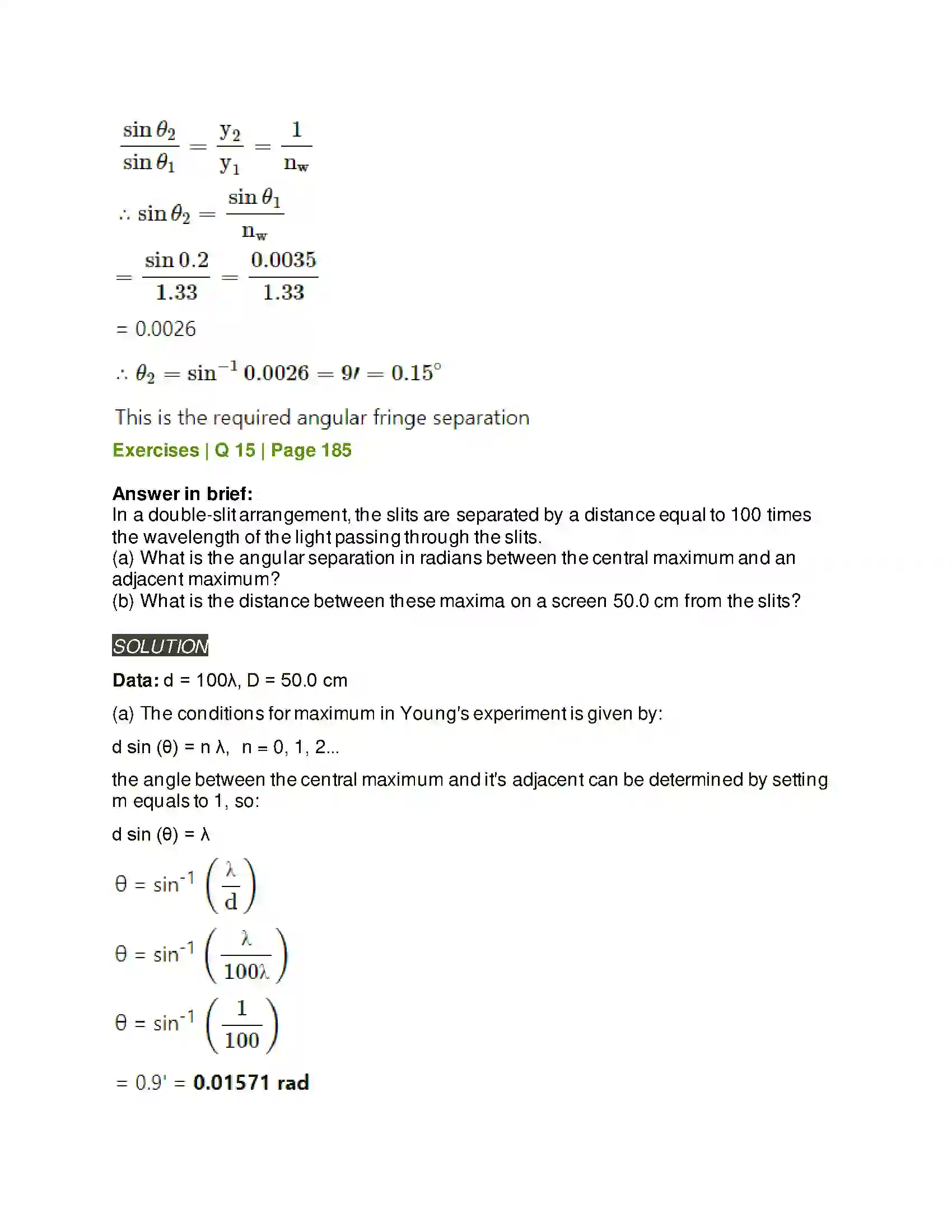 Maharashtra Board Class 12th Physics Wave Optics Solution 21