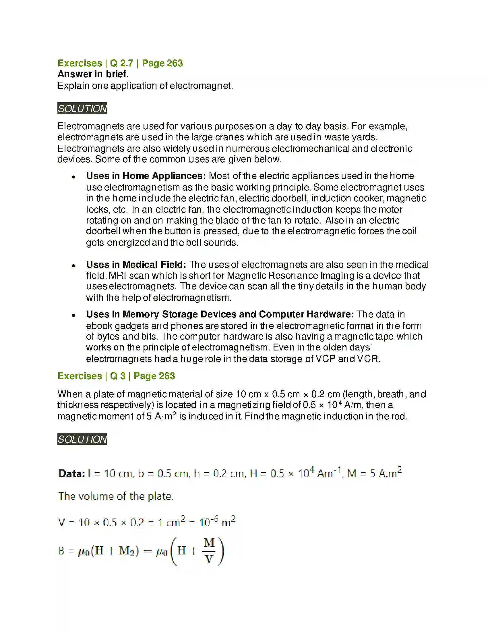 Maharashtra Board Class 12th Physics Magnetic Materials Solution 7