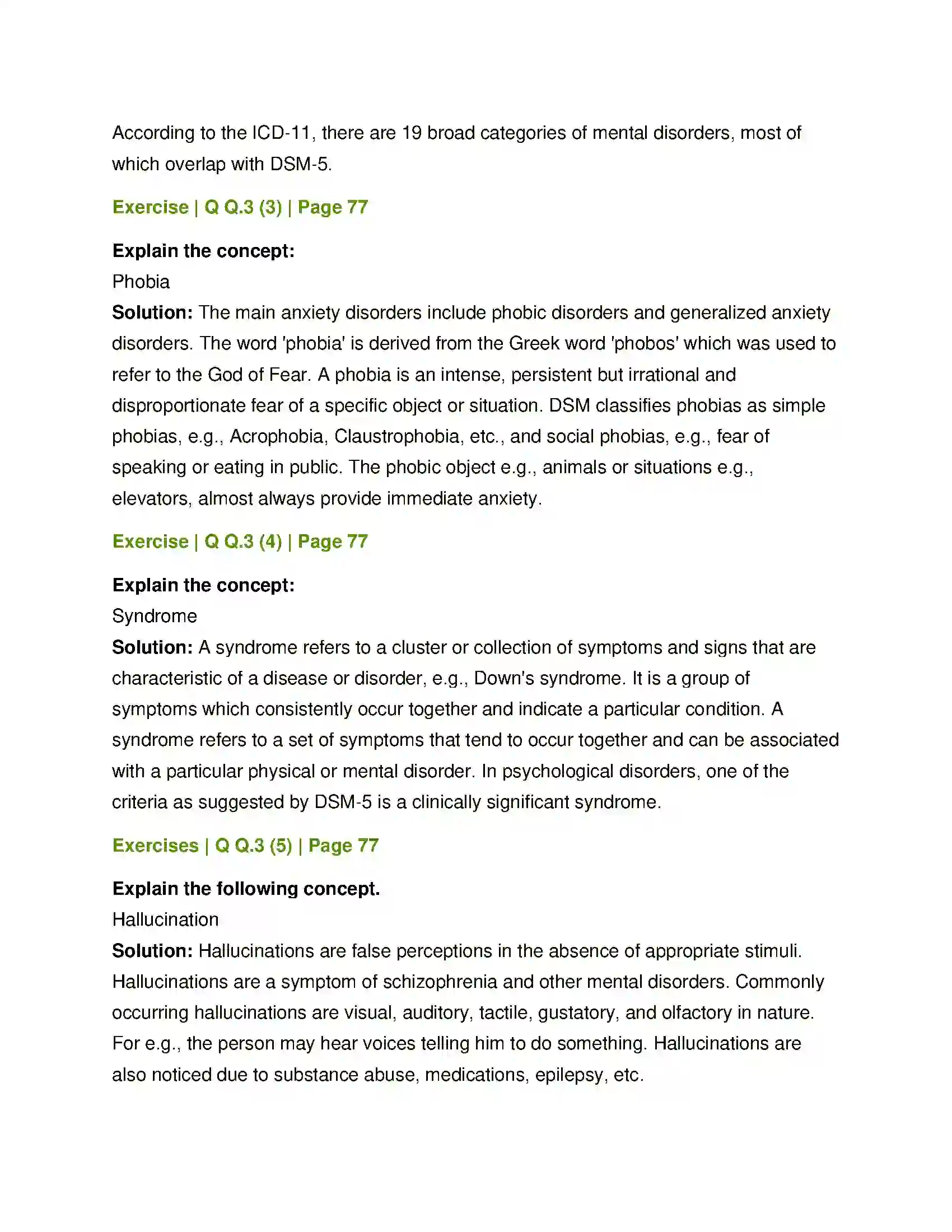 Maharashtra Board Class 12th Psychology Psychological Disorders Solution 7