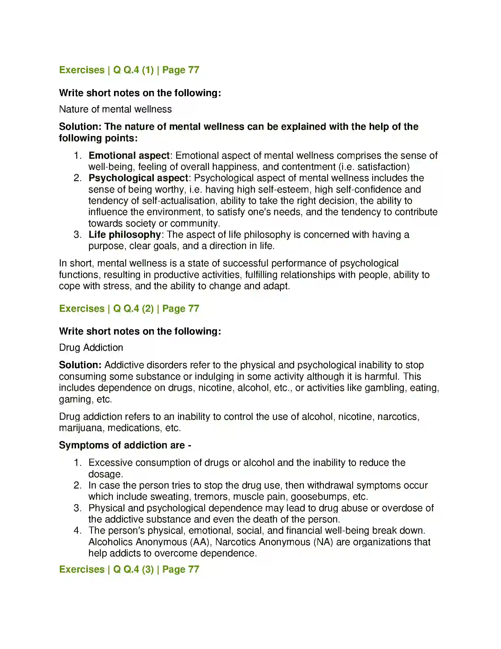 Maharashtra Board Class 12th Psychology Psychological Disorders Solution 8
