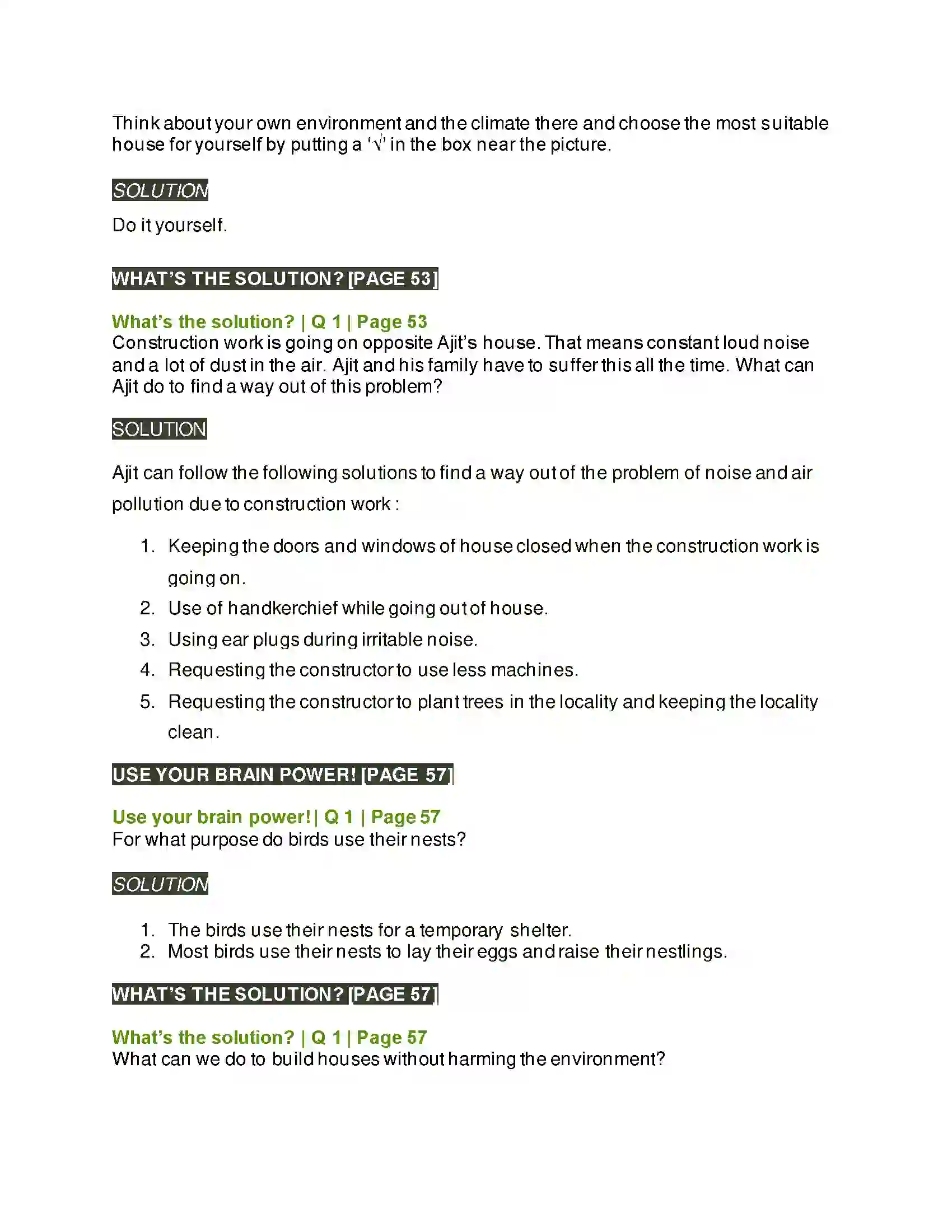 Maharashtra Board Class 5th Environmental Studies - 1 Our Home and Environment Solution 3