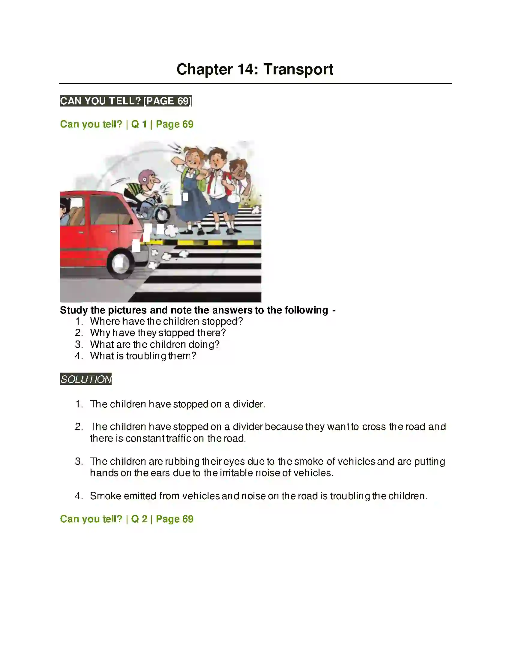Maharashtra Board Class 5th Environmental Studies - 1 Transport Solution 1