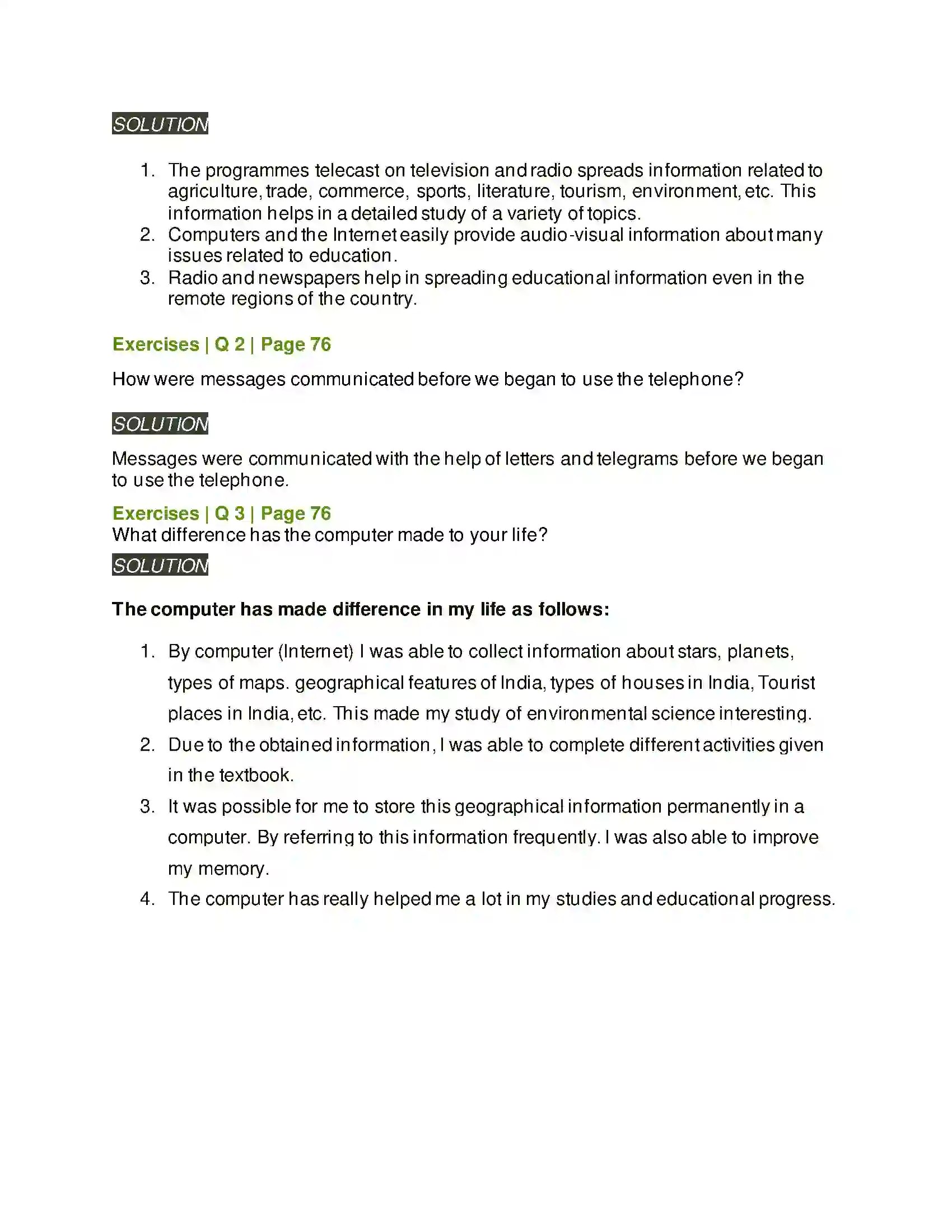 Maharashtra Board Class 5th Environmental Studies - 1 Communication and Mass Media Solution 4