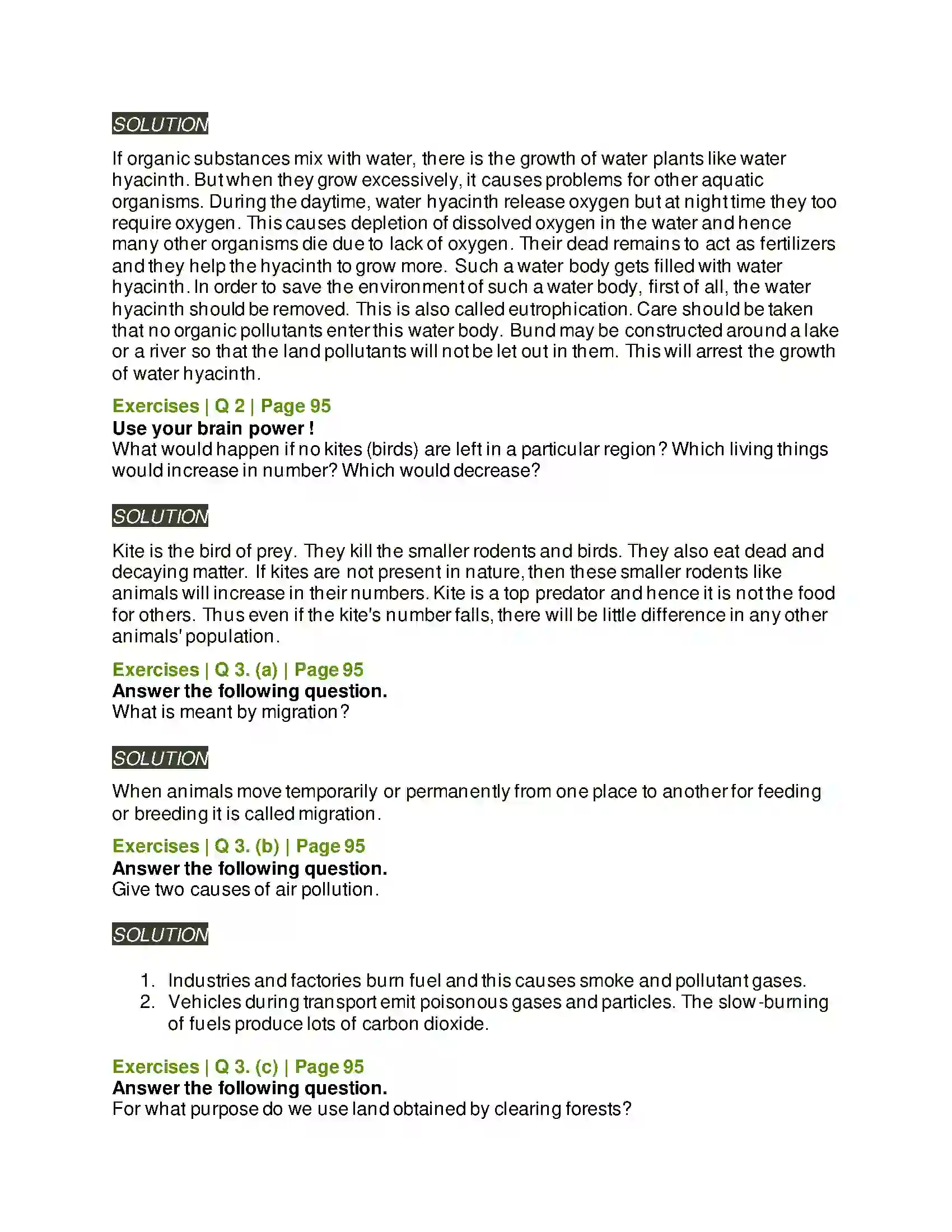 Maharashtra Board Class 5th Environmental Studies - 1 The Environment and Us Solution 3