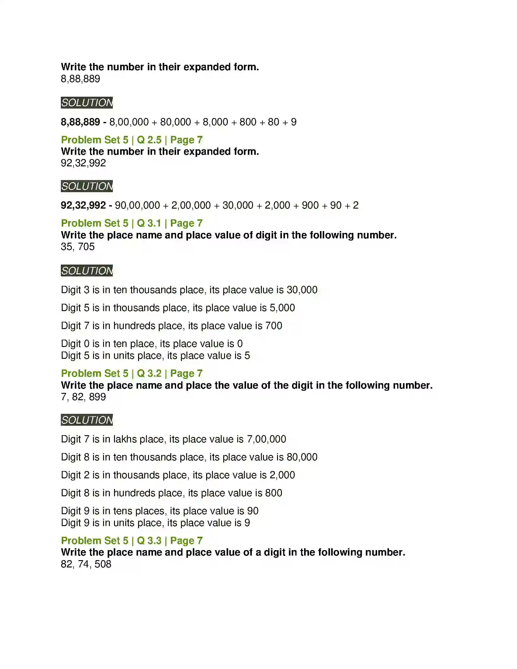 Maharashtra Board Class 5th Mathematics Number Work Solution 10