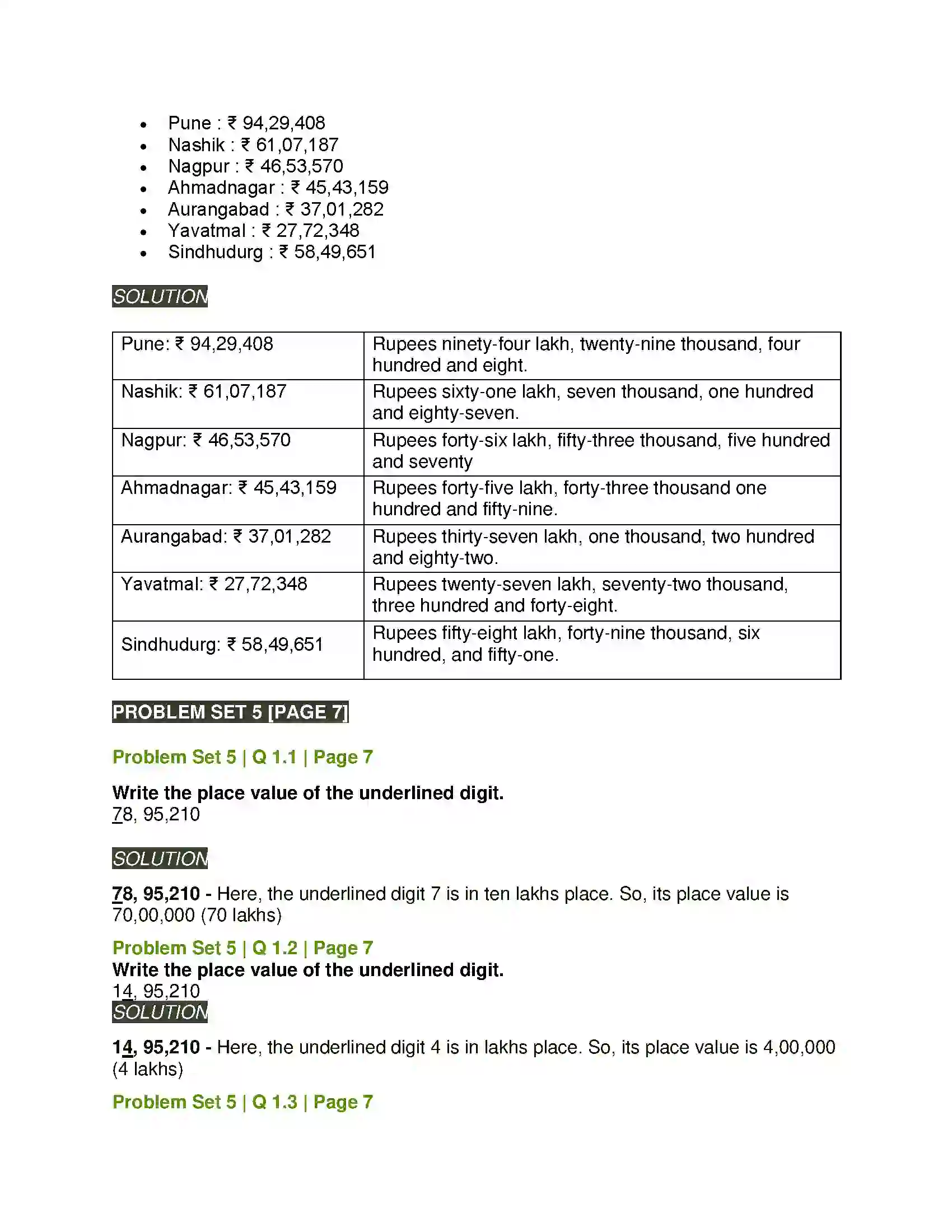 Maharashtra Board Class 5th Mathematics Number Work Solution 8