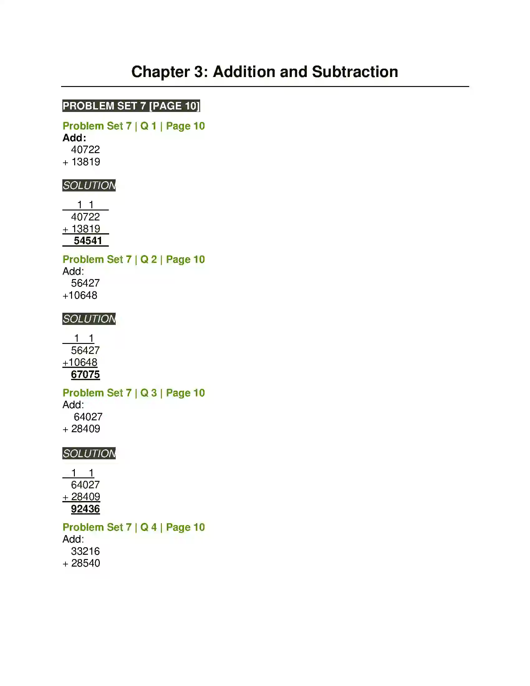 Maharashtra Board Class 5th Mathematics Addition and Subtraction Solution 1