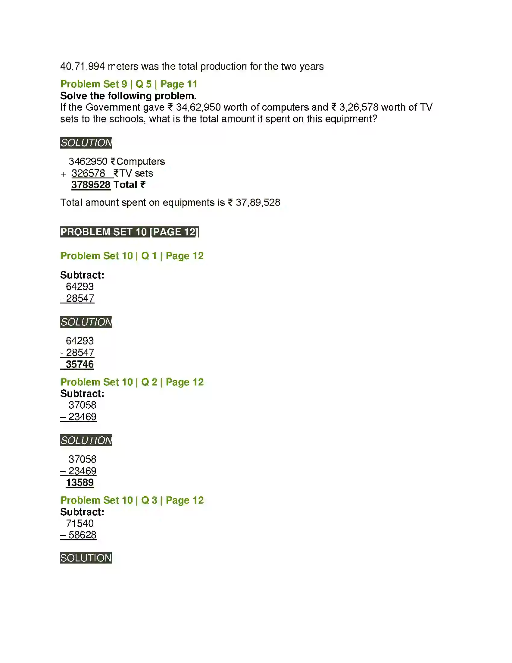 Maharashtra Board Class 5th Mathematics Addition and Subtraction Solution 6