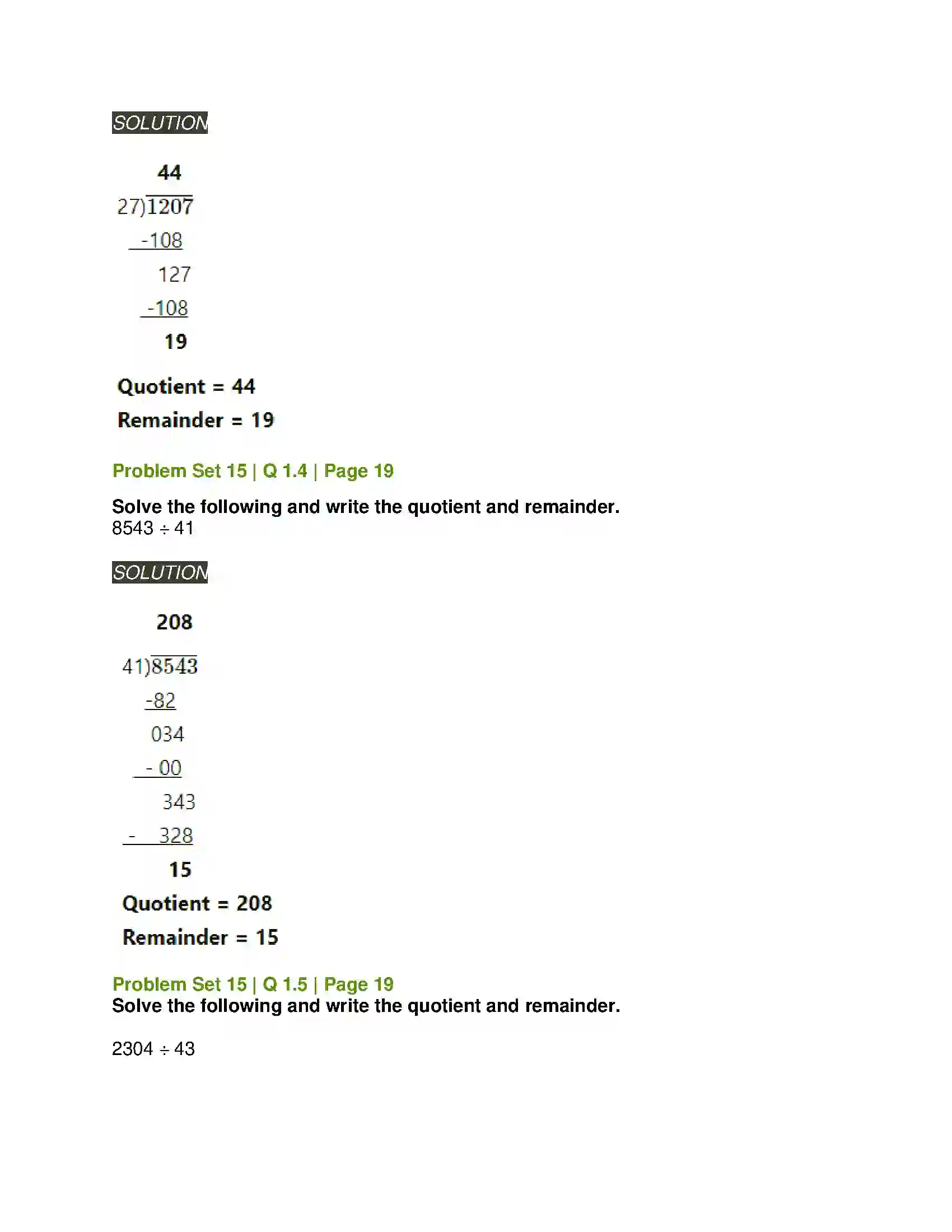 Maharashtra Board Class 5th Mathematics Multiplication and Division Solution 8