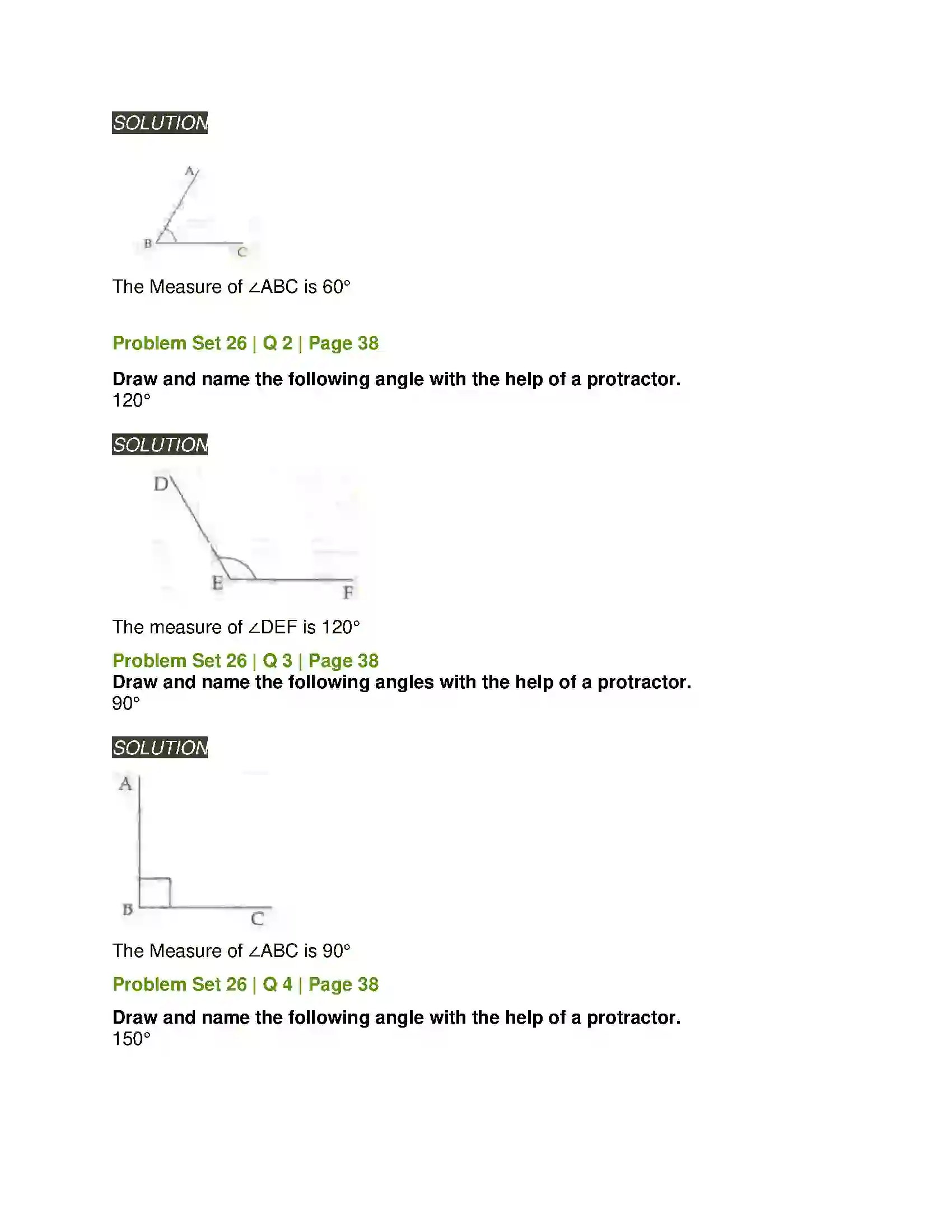 Maharashtra Board Class 5th Mathematics Angles Solution 3