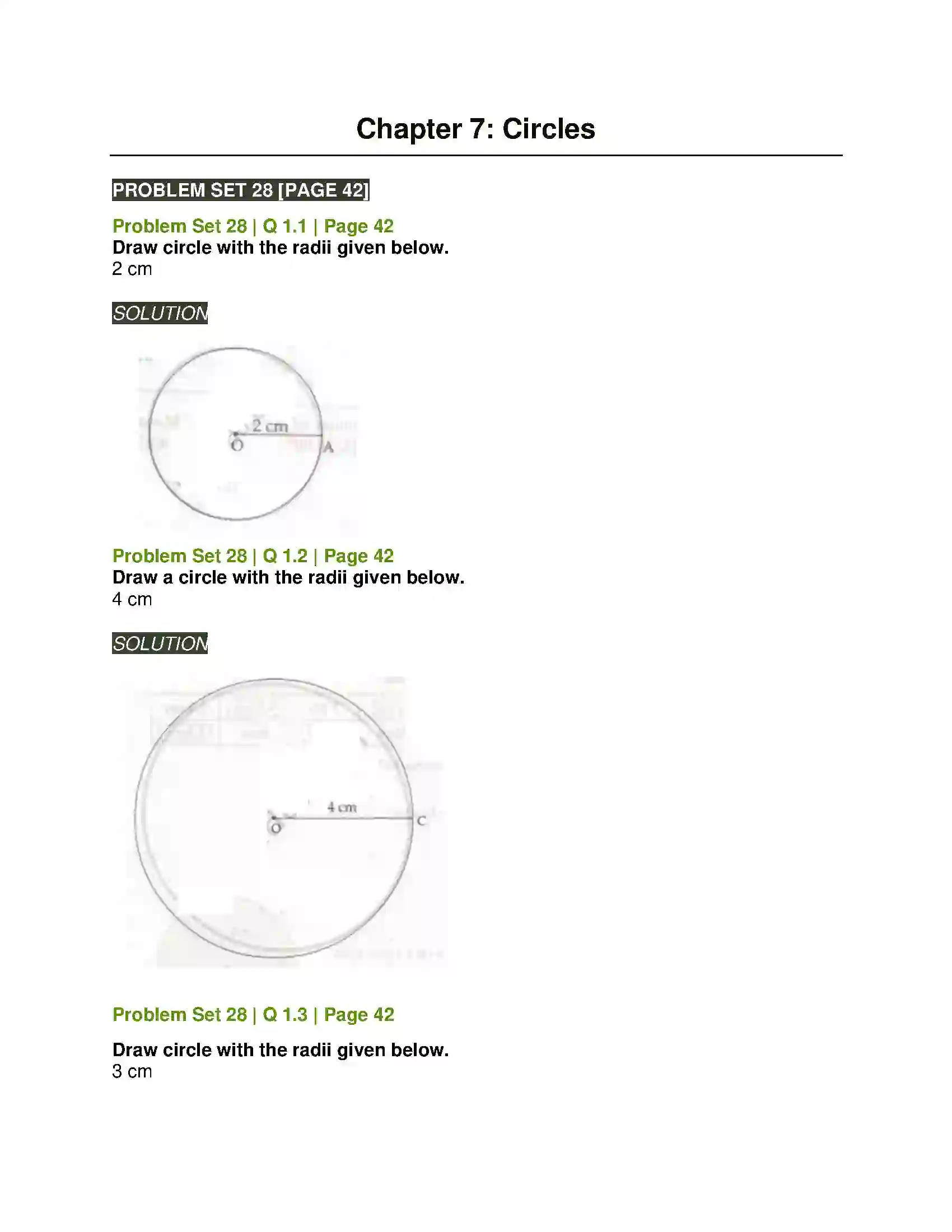 Maharashtra Board Class 5th Mathematics Circles Solution 1