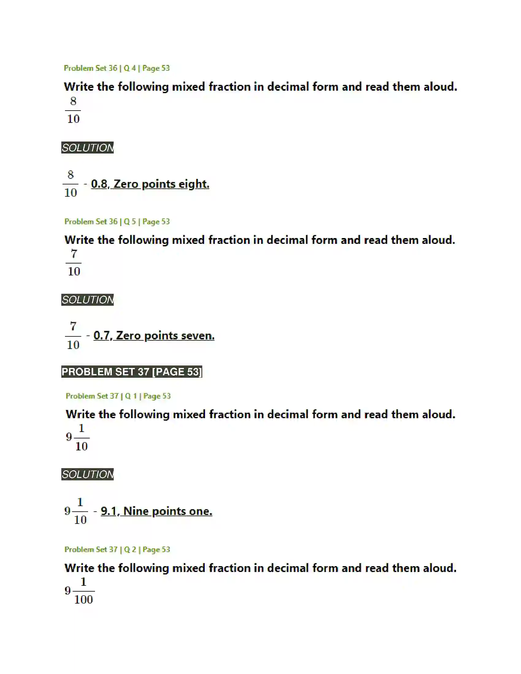 Maharashtra Board Class 5th Mathematics Decimal Fractions Solution 2