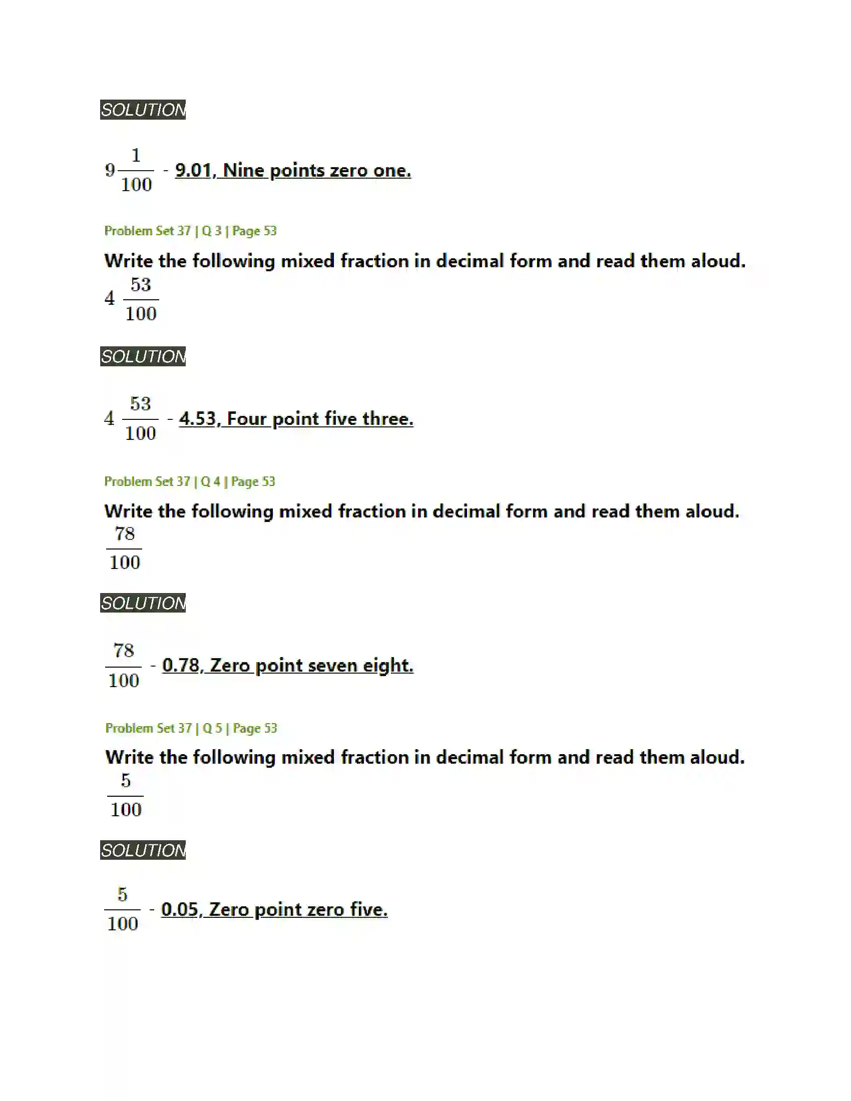Maharashtra Board Class 5th Mathematics Decimal Fractions Solution 3