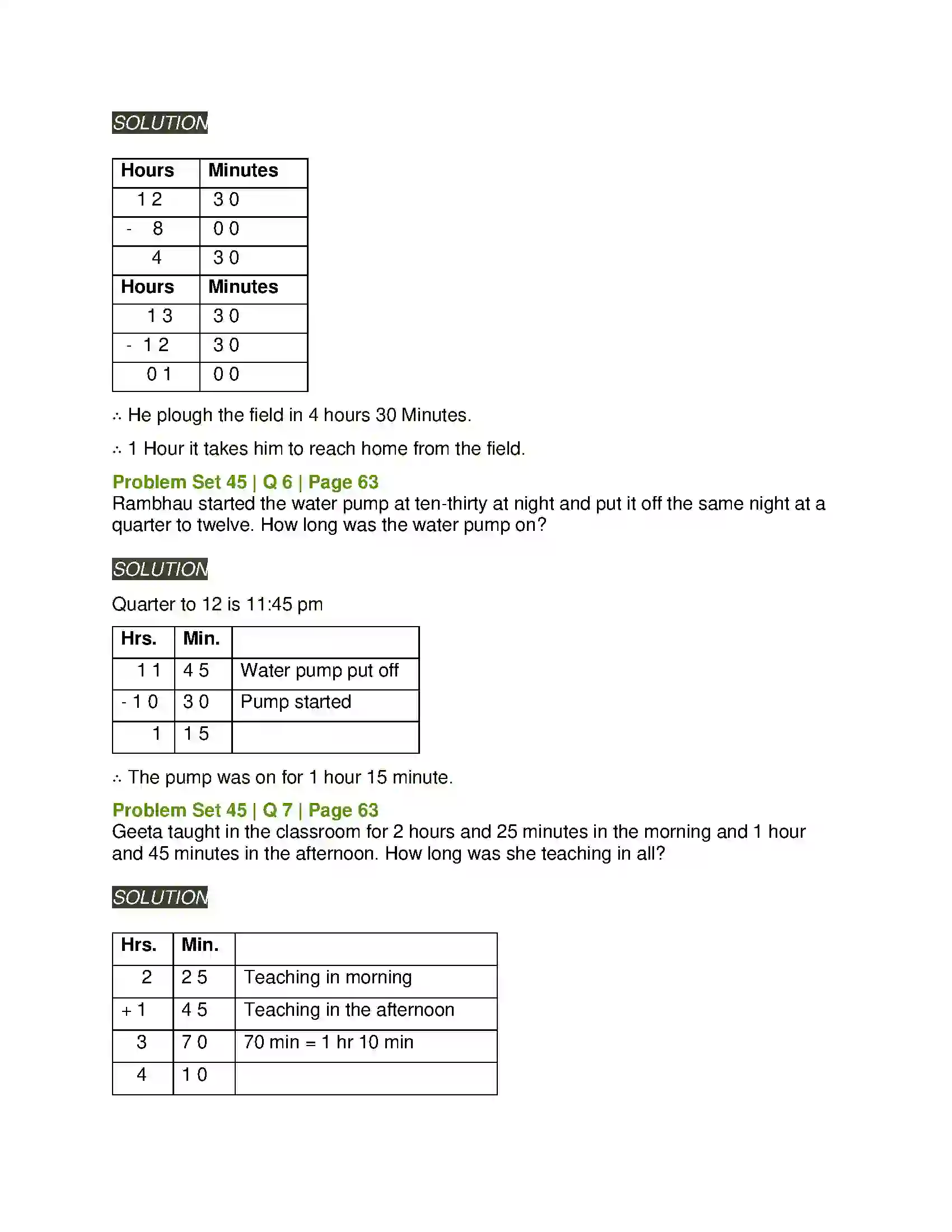Maharashtra Board Class 5th Mathematics Measuring Time Solution 10
