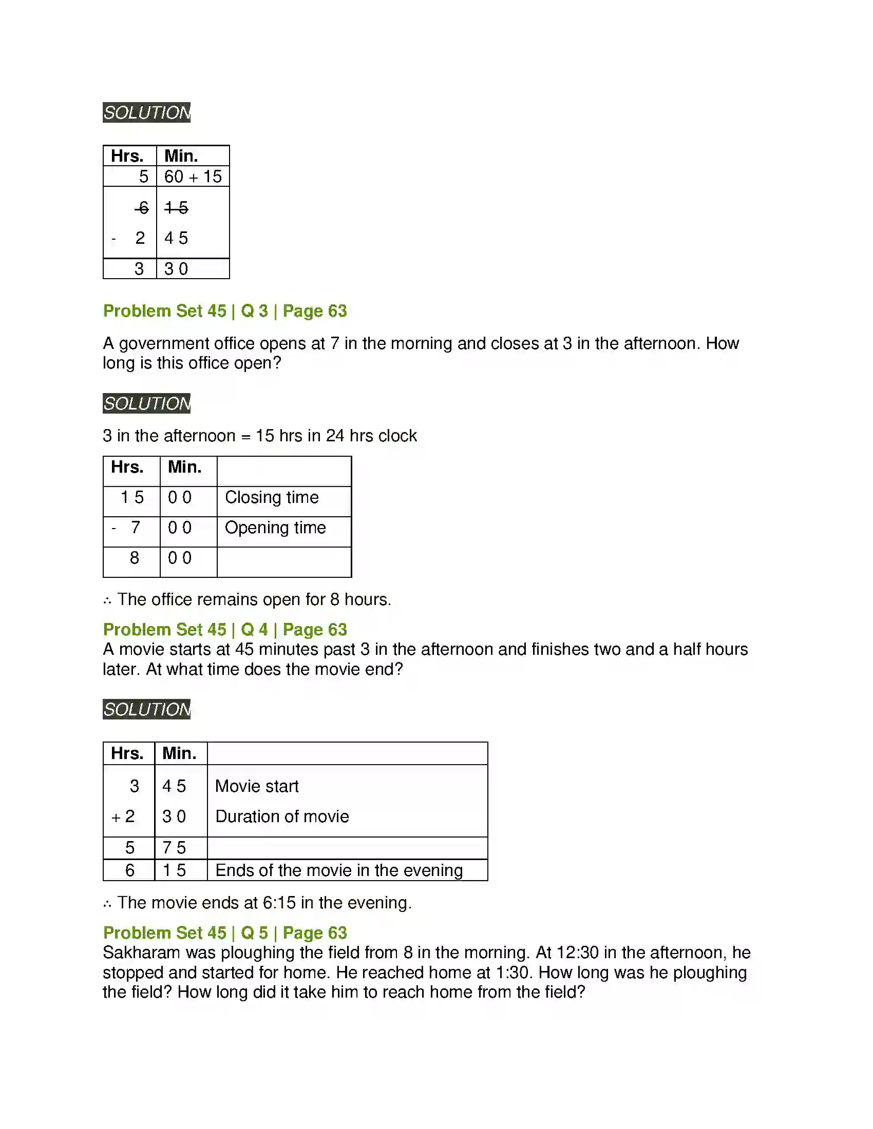 Maharashtra Board Class 5th Mathematics Measuring Time Solution 9