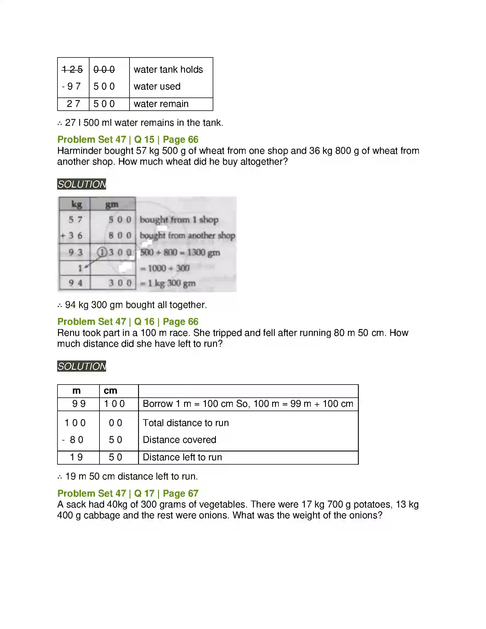 Maharashtra Board Class 5th Mathematics Problems on Measurement Solution 11