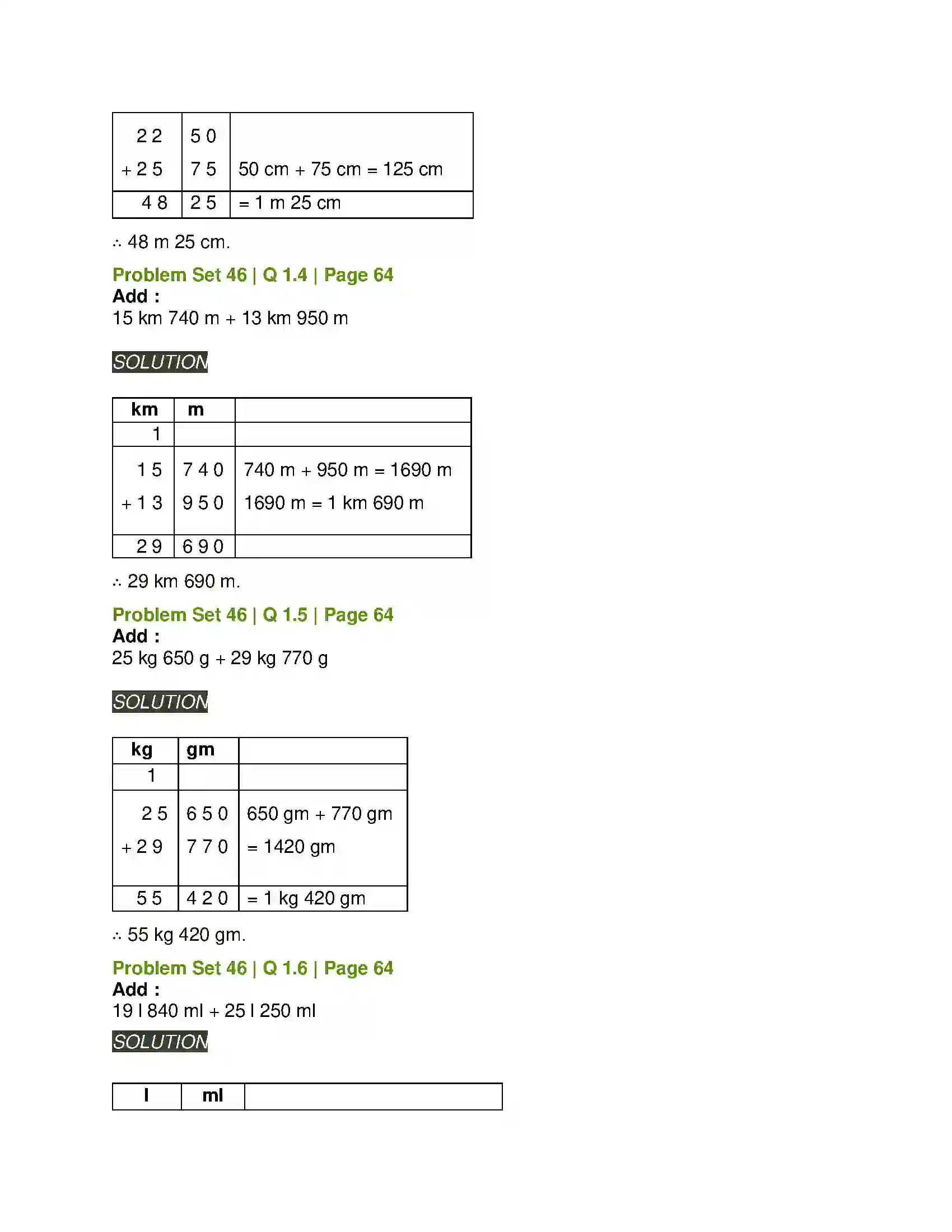 Maharashtra Board Class 5th Mathematics Problems on Measurement Solution 2