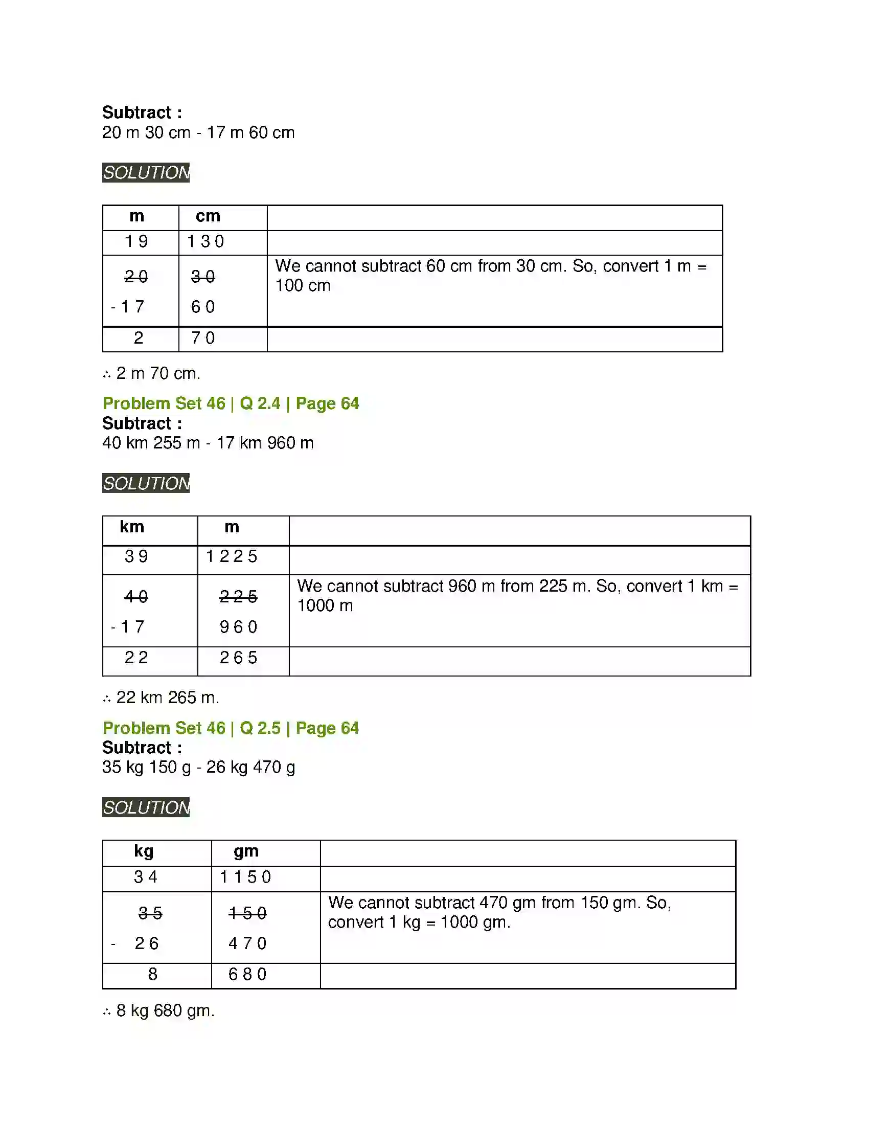 Maharashtra Board Class 5th Mathematics Problems on Measurement Solution 4