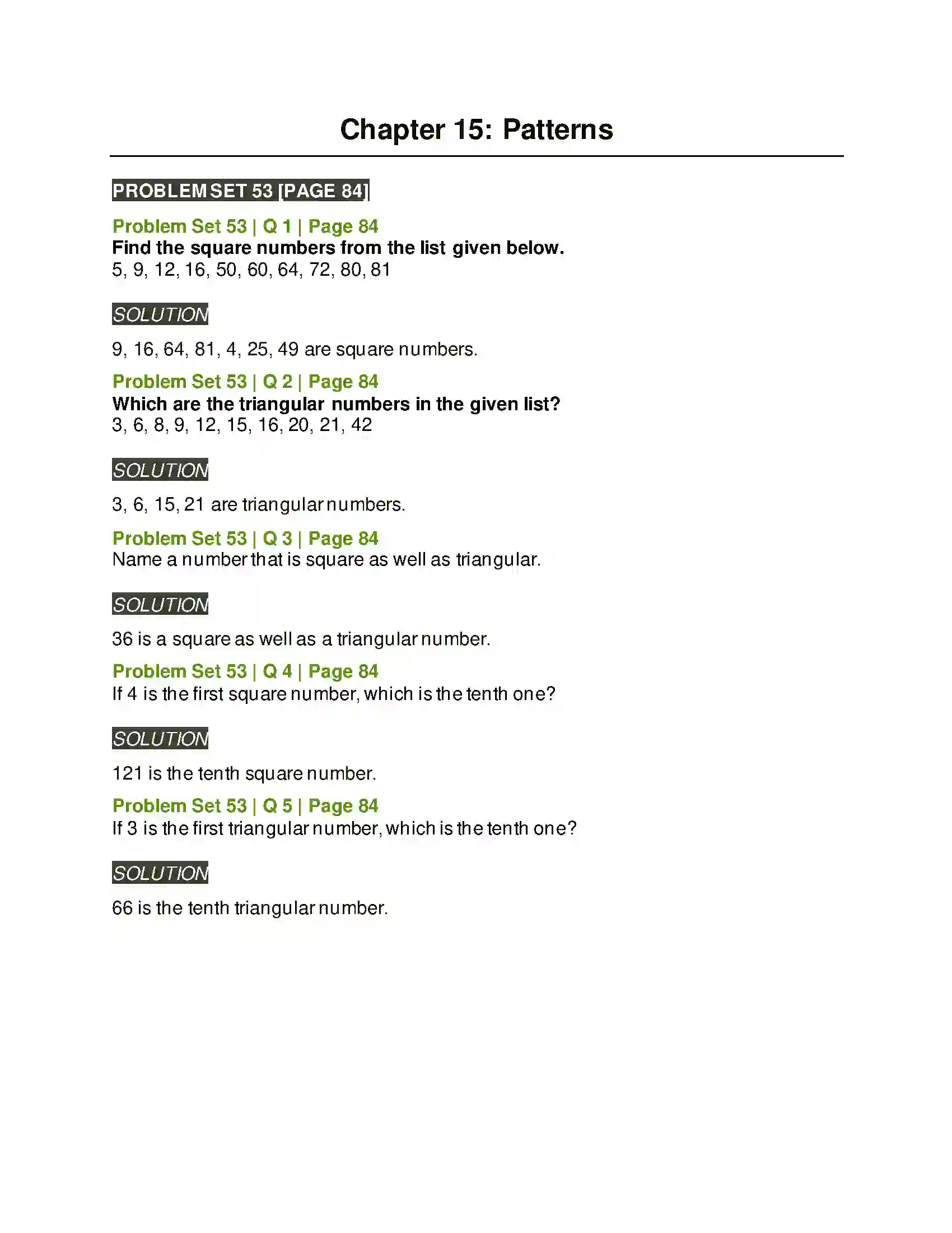 Maharashtra Board Class 5th Mathematics Patterns Solution 1