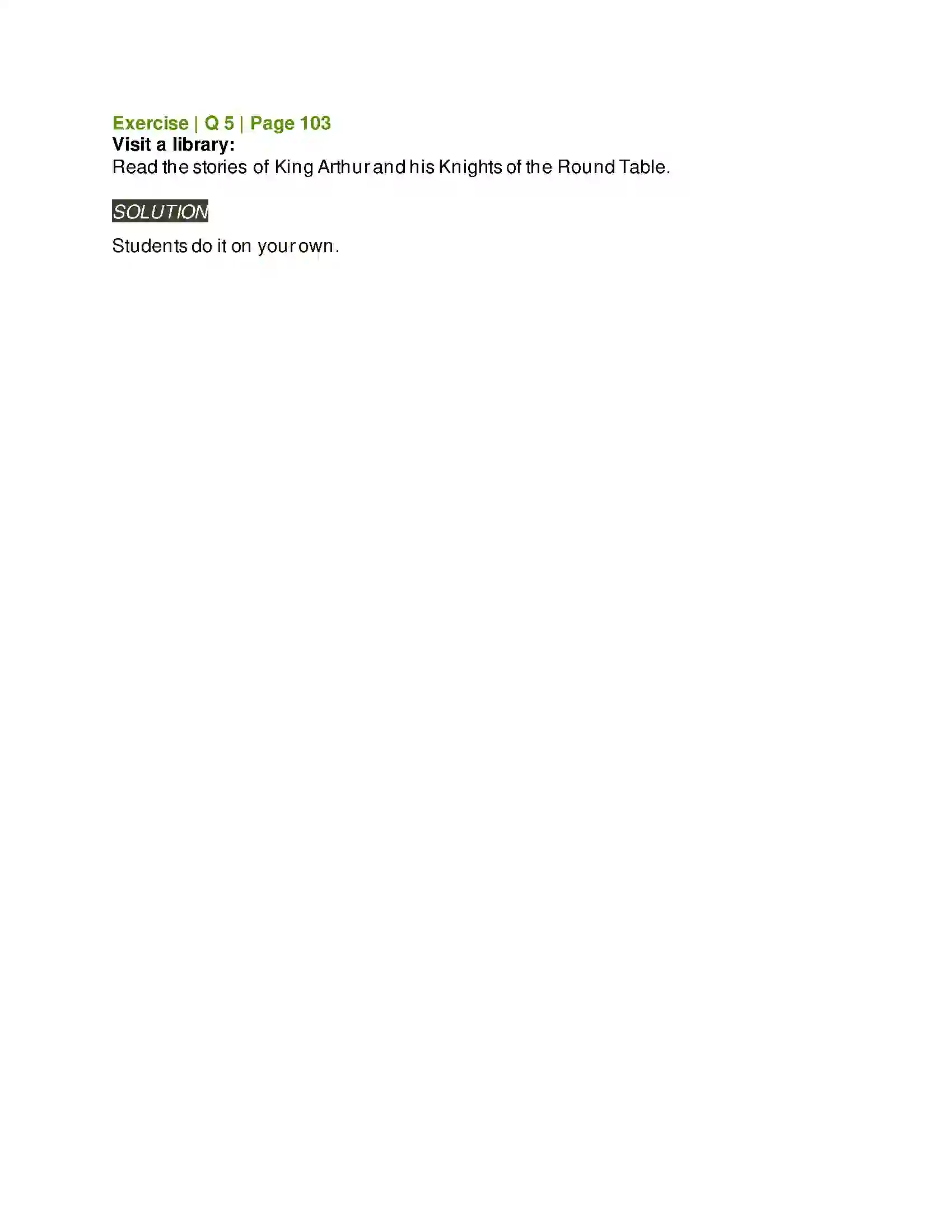 Maharashtra Board Class 6th English 4.7 The Sword in the Stone Solution 3