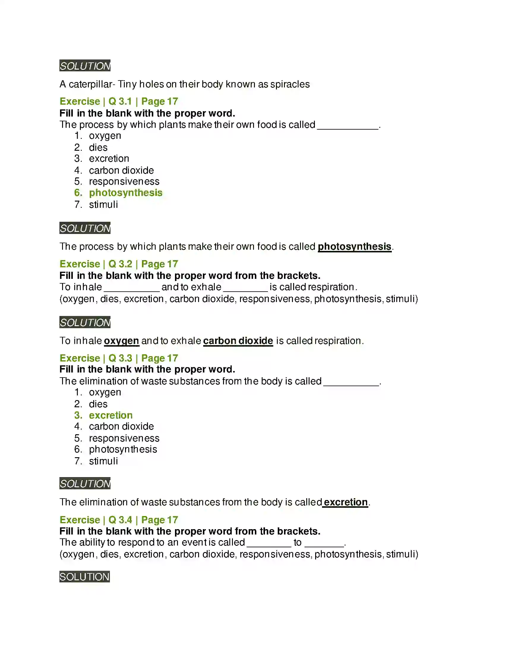 Maharashtra Board Class 6th General Science The Living World Solution 4