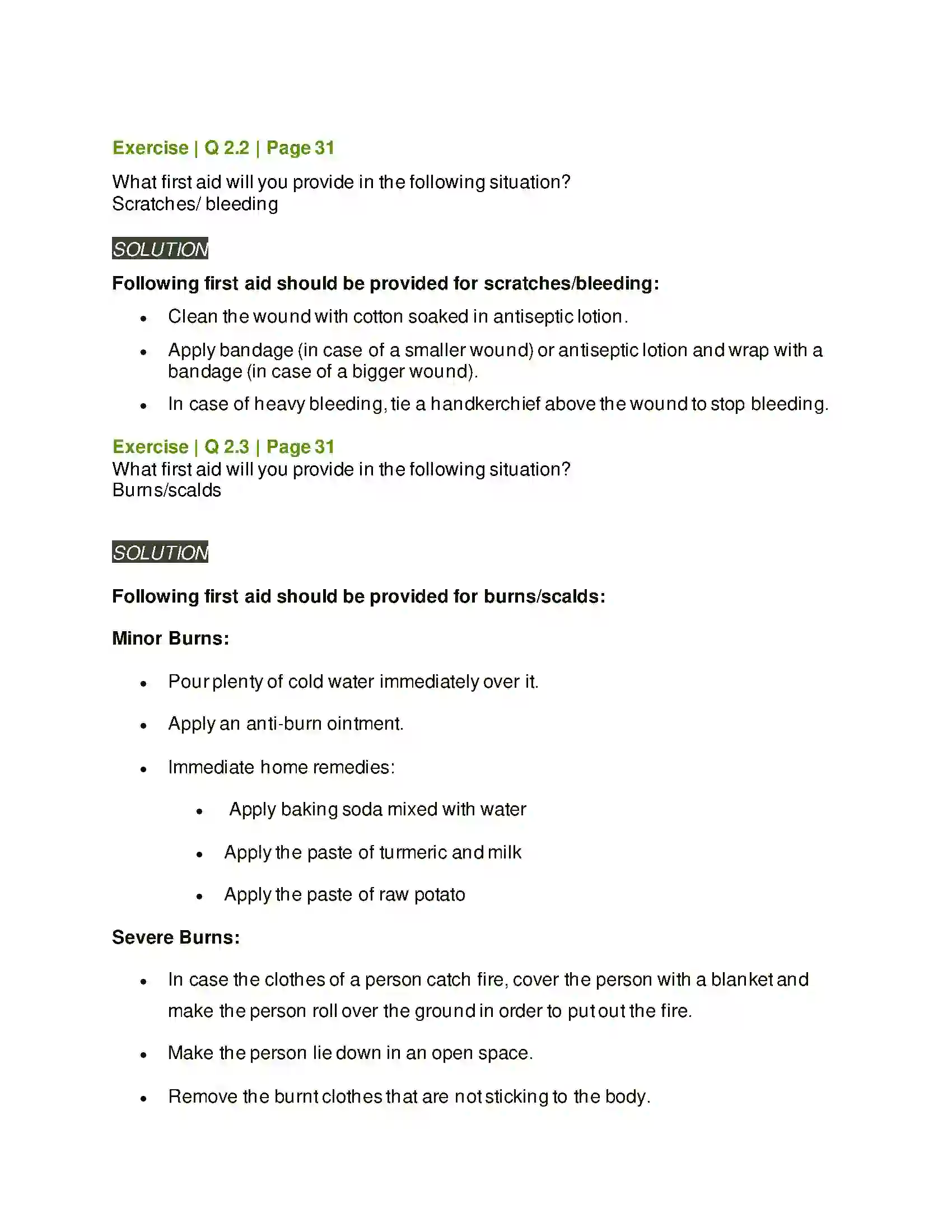 Maharashtra Board Class 6th General Science Disaster Management Solution 2