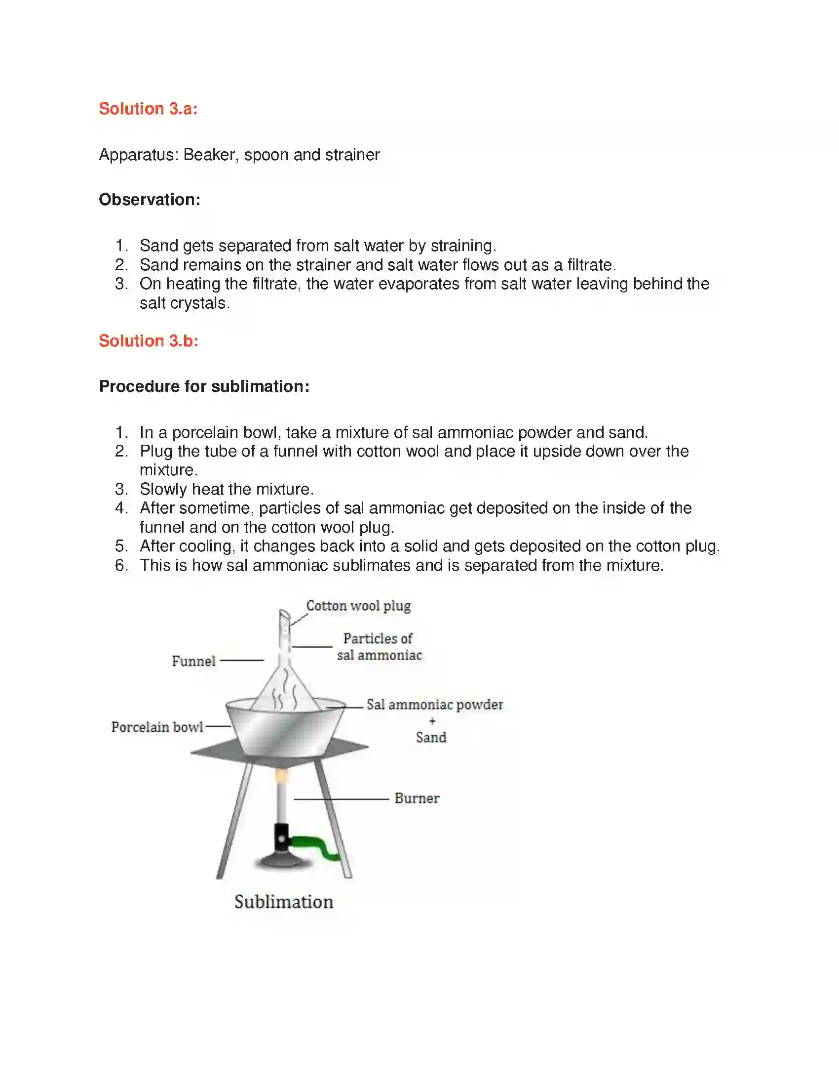 Maharashtra Board Class 6th General Science Methods of Separating Substances Solution 2