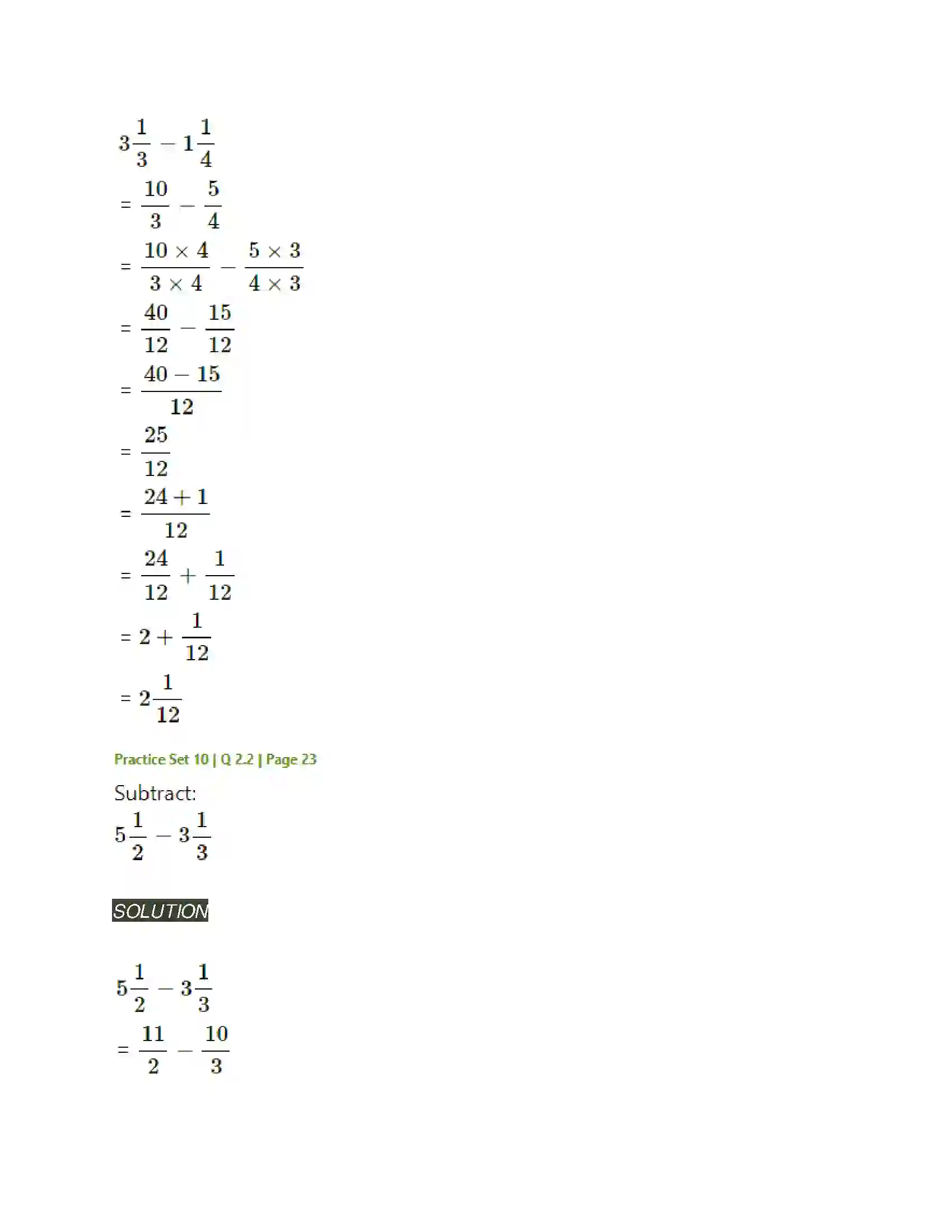 Maharashtra Board Class 6th Mathematics Operations on Fractions Solution 11
