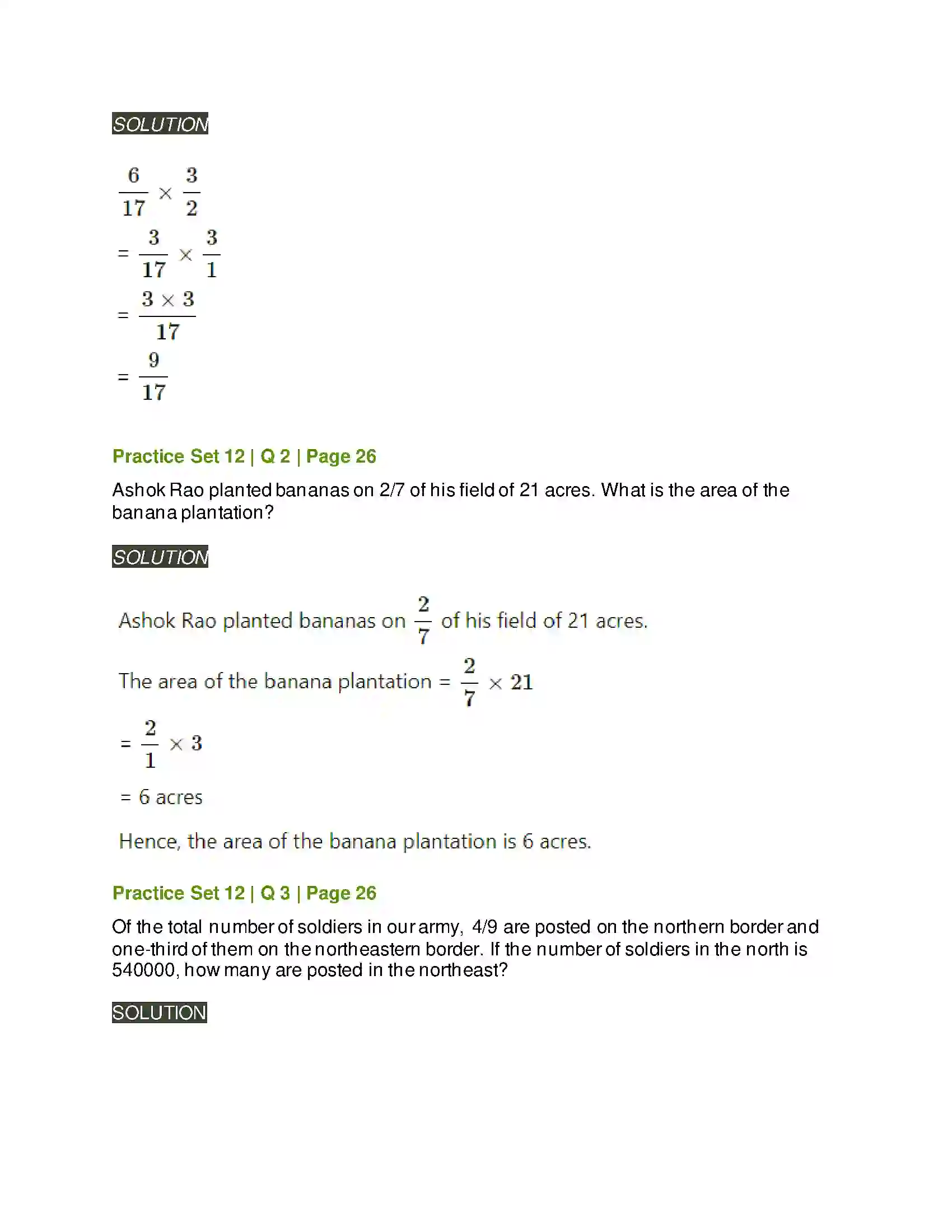 Maharashtra Board Class 6th Mathematics Operations on Fractions Solution 20