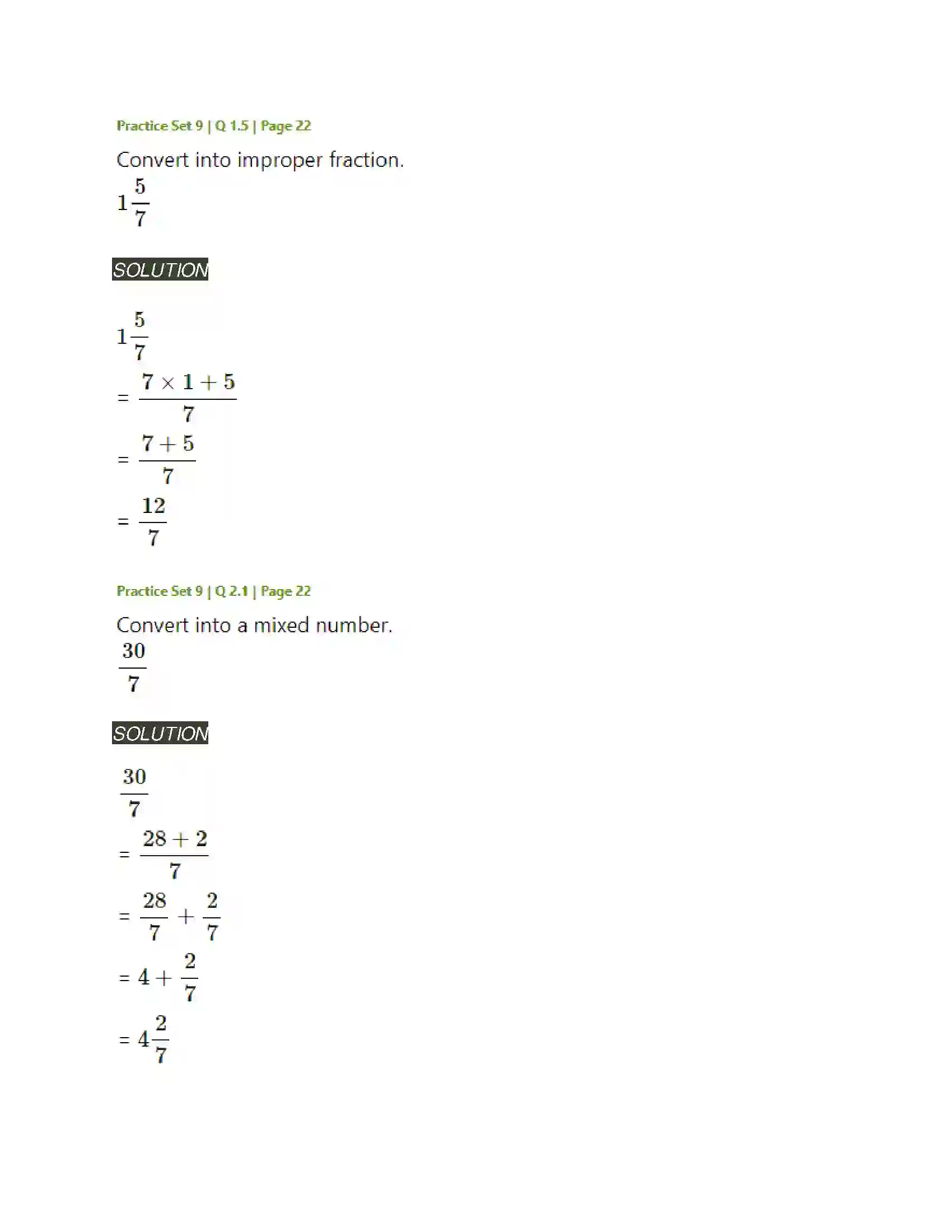 Maharashtra Board Class 6th Mathematics Operations on Fractions Solution 3
