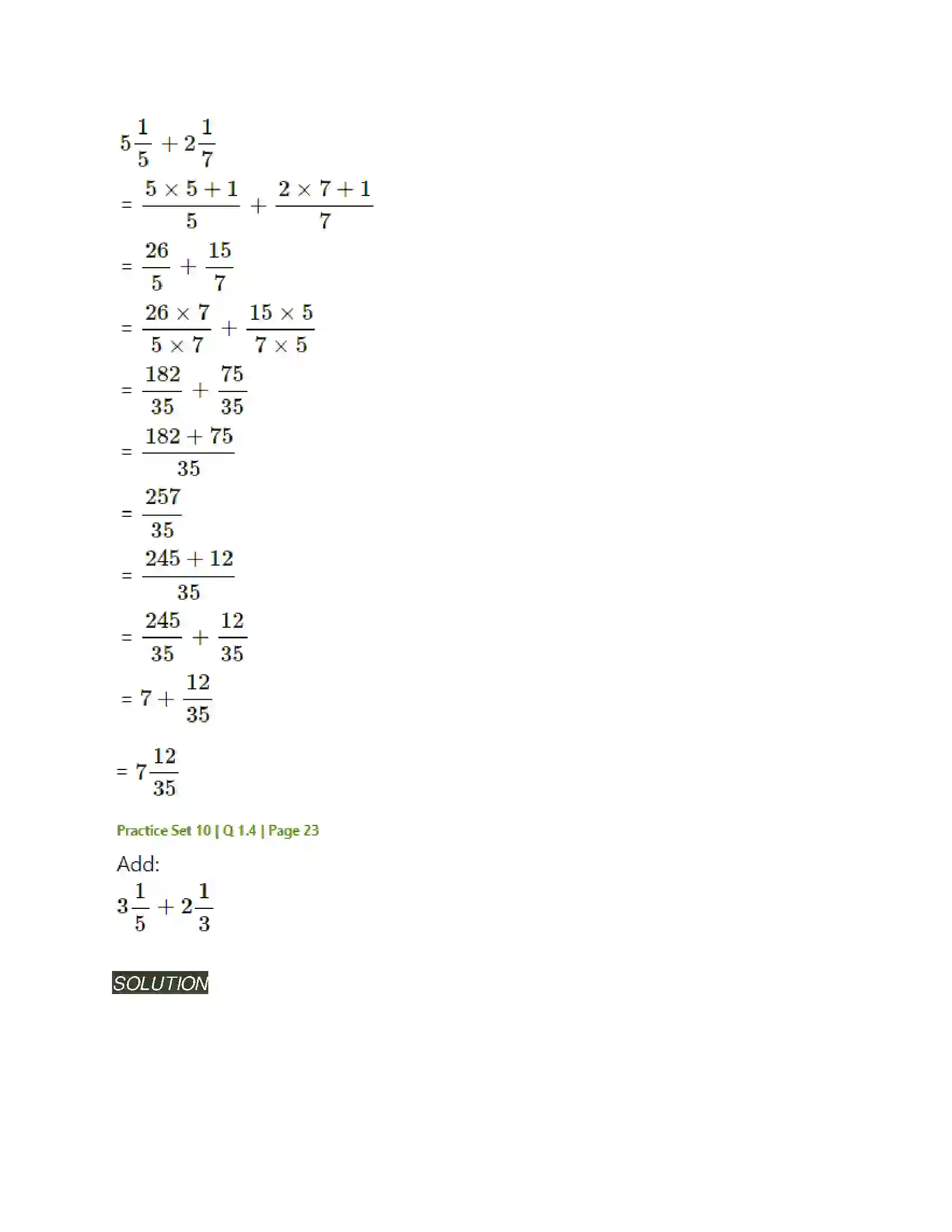 Maharashtra Board Class 6th Mathematics Operations on Fractions Solution 9