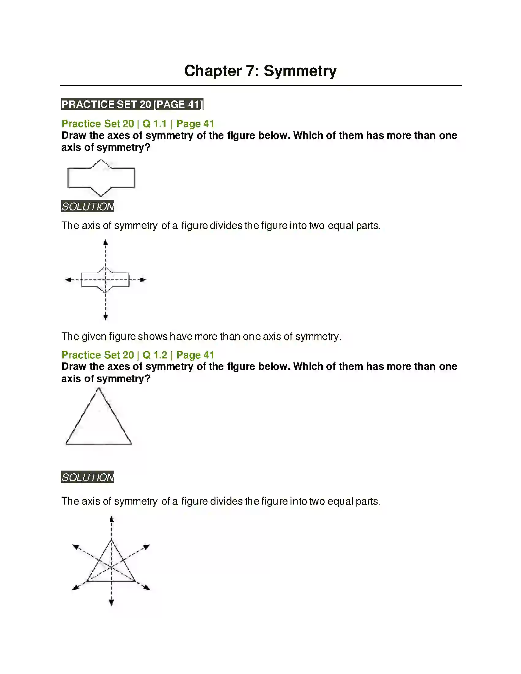 Maharashtra Board Class 6th Mathematics Symmetry Solution 1