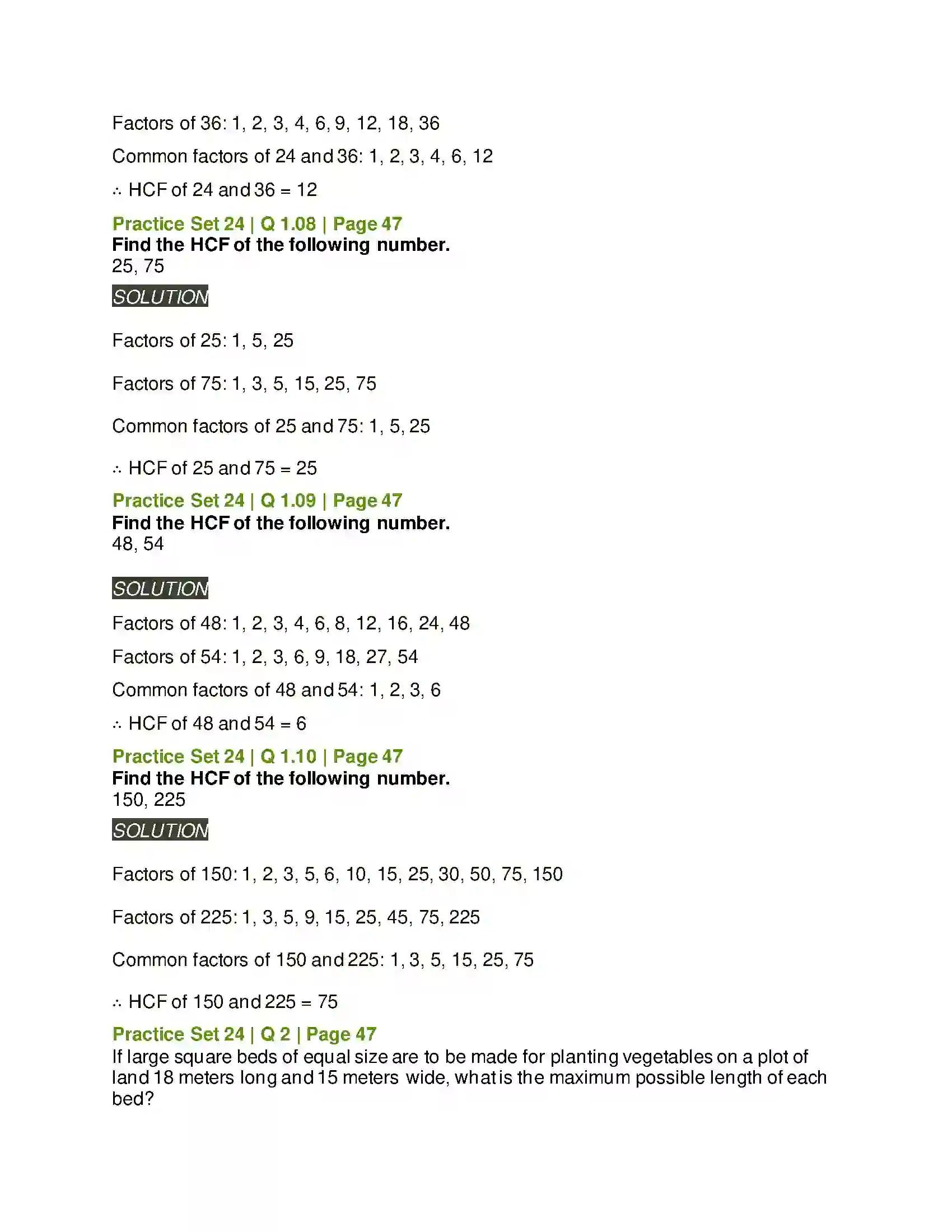 Maharashtra Board Class 6th Mathematics HCF-LCM Solution 4