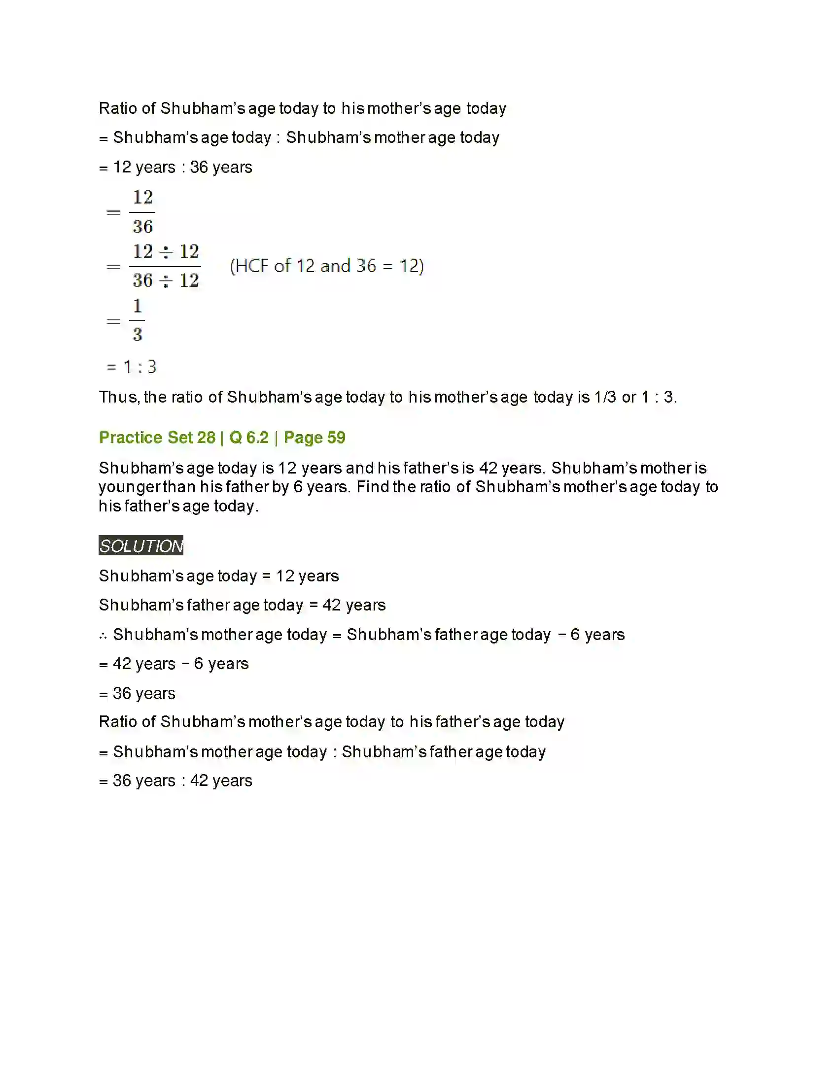 Maharashtra Board Class 6th Mathematics Ratio and Proportion Solution 8