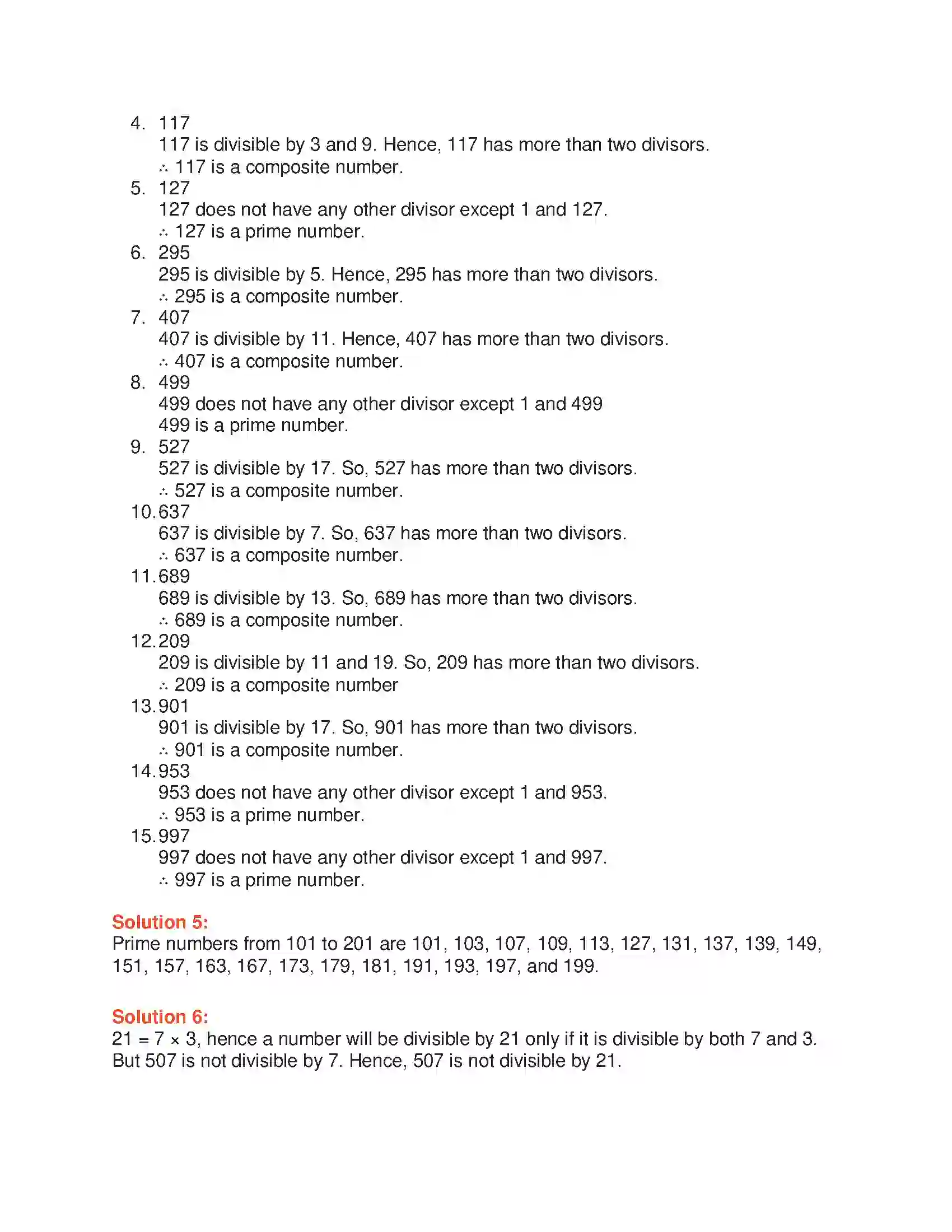 Maharashtra Board Class 6th Mathematics Divisibility Solution 5