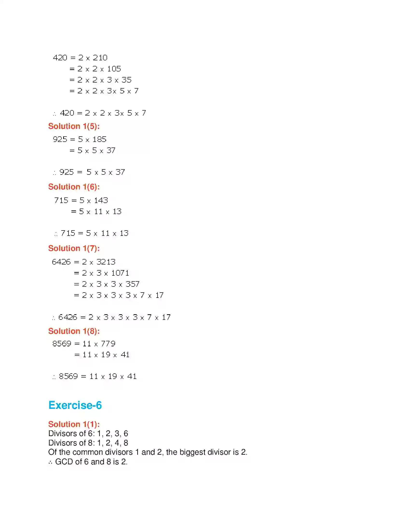 Maharashtra Board Class 6th Mathematics Divisibility Solution 8