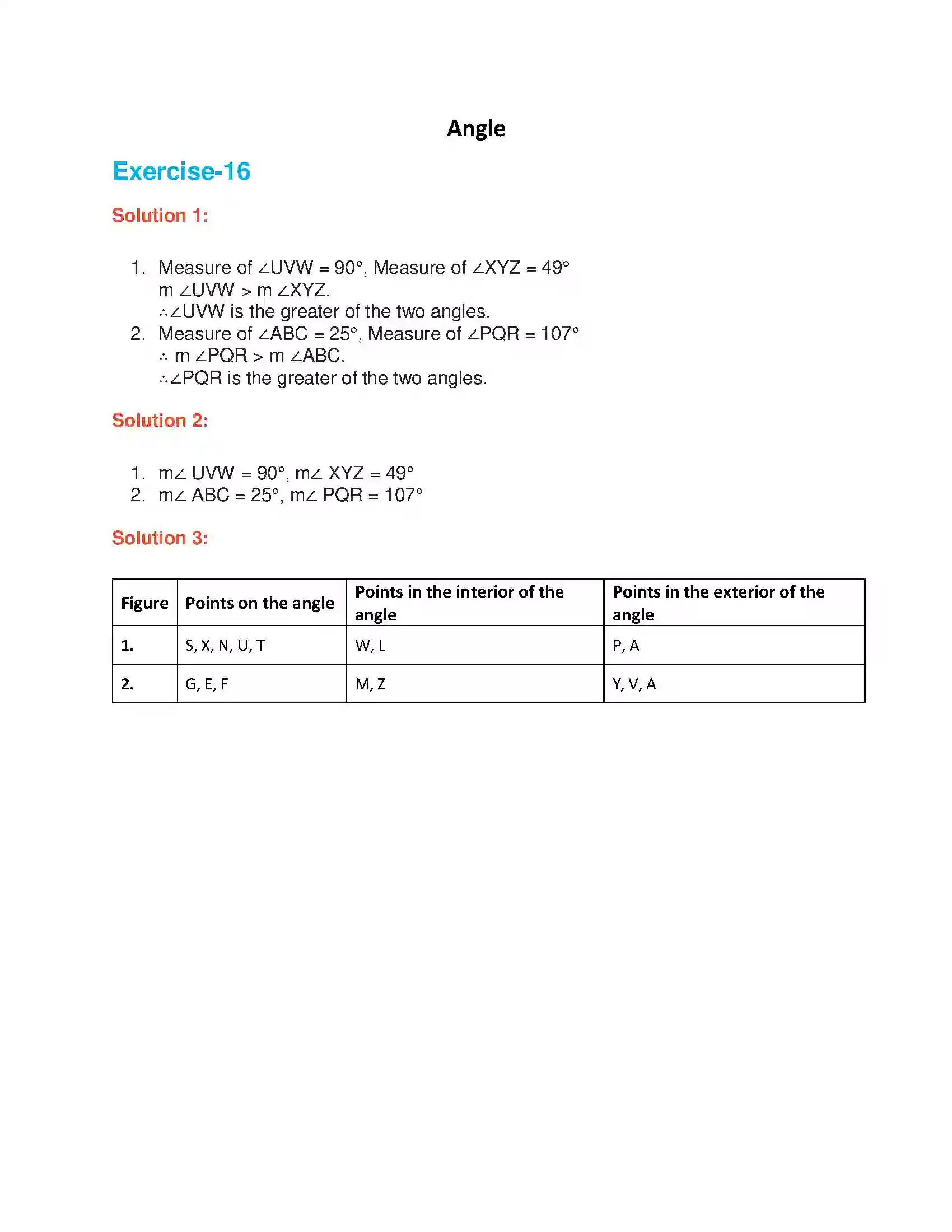 Maharashtra Board Class 6th Mathematics Angle Solution 1