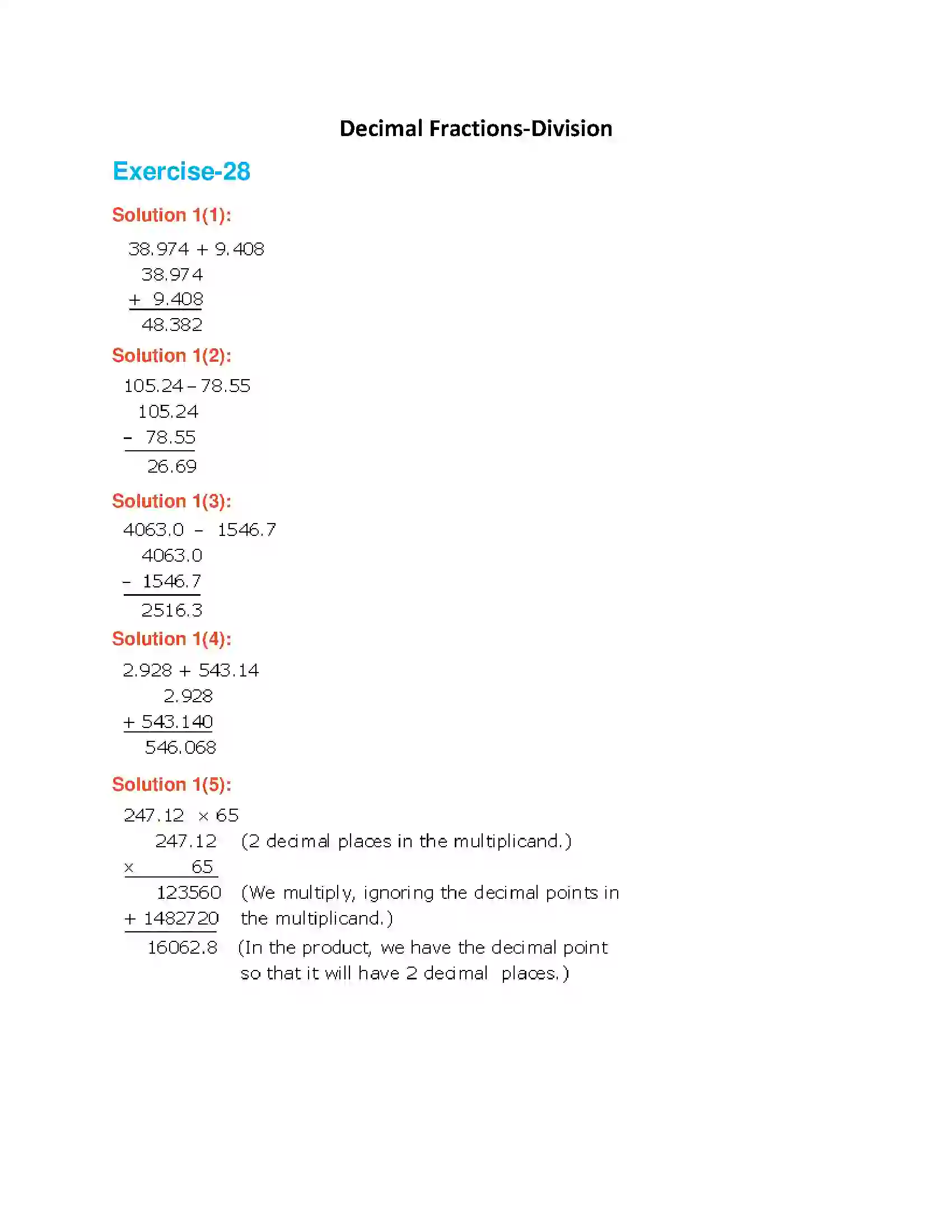 Maharashtra Board Class 6th Mathematics Decimal Fractions-Division Solution 1