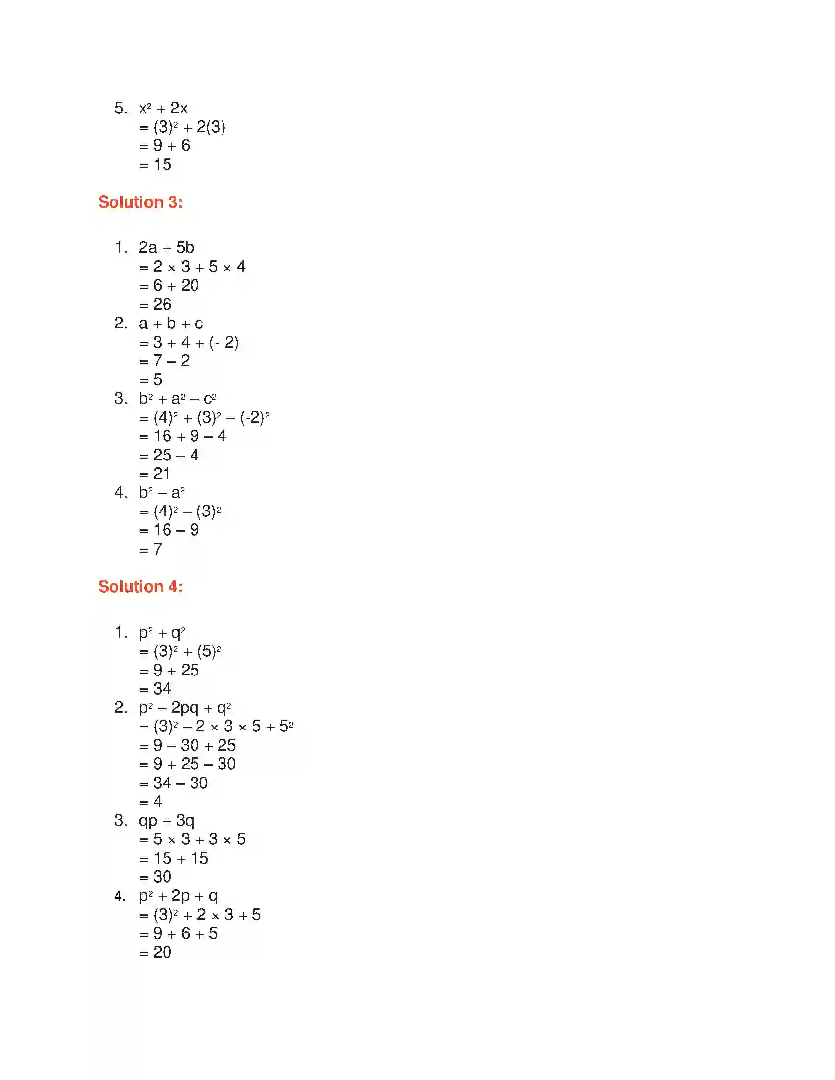 Maharashtra Board Class 6th Mathematics Algebraic Expressions Solution 3